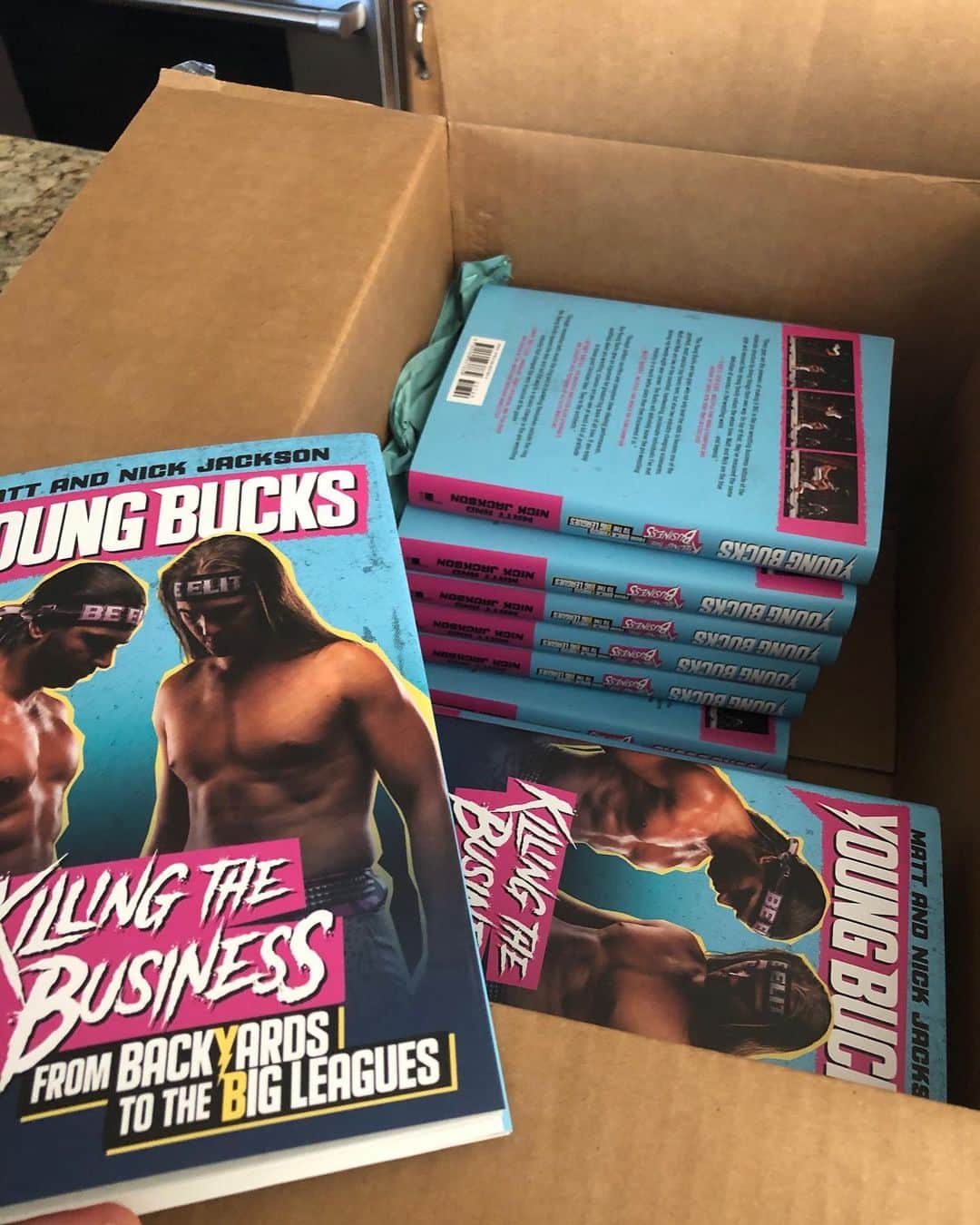 ニック・ジャクソンのインスタグラム：「Tomorrow is a huge day for us! These books we’ve been working on for the last 2 years officially go on sale pretty much anywhere you can find books. You can physically get a copy in all the Barnes and Noble book stores if you don’t wanna wait for shipping!   We hope everyone enjoys it and maybe it’ll help put a smile on someone’s face who desperately needs it during these rough times. We hope it helps inspire people and maybe even the young generation of wrestlers coming up today.   Thanks for supporting us and helping us cross off something from our bucket list. We’re now officially authors!」
