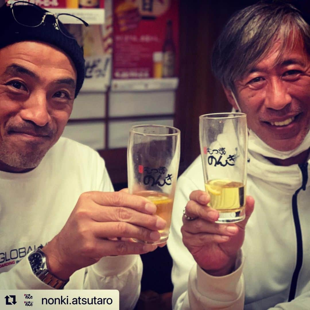 宇治田みのるさんのインスタグラム写真 - (宇治田みのるInstagram)「#Repost @nonki.atsutaro with @make_repost ・・・ KING of DJ みのるさん事 宇治田みのる様が 久しぶりに様子を見に来てくれました♫ 夏に約束した誕生日会を遅ればせながら ささやかに 下町ハイボールともつ焼で乾杯🥂できて 良かったです〜😊  あるのかぁ〜！？ みのるさんとあっちゃんのコラボイベント  #宇治田みのる  #DJ #FINE #エロス #きんぐむー  https://kingxmhu.com/ #のんきなあっチャンネル #かつしかFM #バッドボーイズ清人withのんラップシール #もつ焼のんき #堀切本店 #綾瀬店 #ポノオーレ #下町ハイボール  http://nonkihorikiri.com/」11月17日 8時45分 - djminoru.u