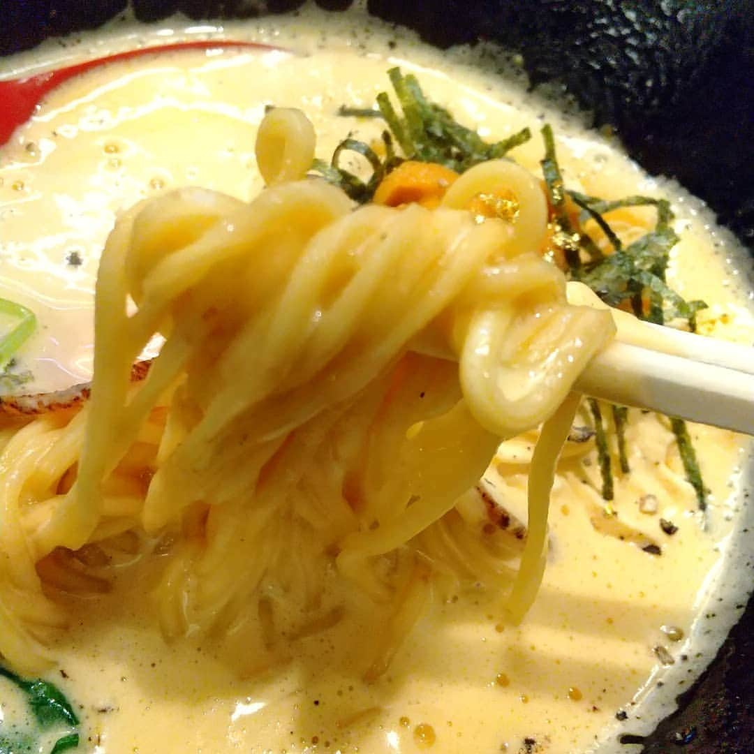 おぎたともこさんのインスタグラム写真 - (おぎたともこInstagram)「ラーメン食べた(۶•̀ᴗ•́)۶  うにラーメンといくら丼のセット😋  夜はお寿司屋さんでお昼はラーメンのお店♪  うにのスープに、 うにのエスプーマ、 その上にうに！ ほんで金箔！！  麺も美味しい！！！  いくら丼も好きな味～  #このみ #おぎたともこ #うにラーメン #いくら丼 #広島グルメ #広島ラーメン #すし久 #横川 #横川グルメ #上にのっとるうにがめちゃくちゃ甘くてすぐとけた #うに1口の破壊力がやばい #衝撃 #うに好きさんを案内したいお店」11月17日 1時25分 - konomiogitatomoko