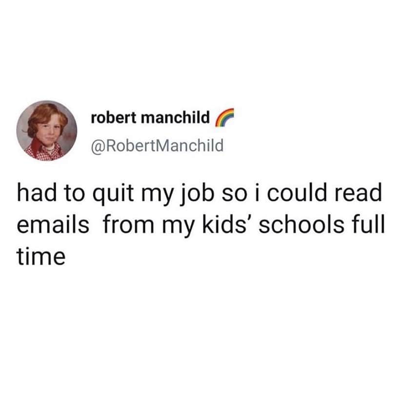 Average Parent Problemsのインスタグラム：「I am feeling this. And every note from the school nurse gives me a panic attack. // Credit: Robertmanchild on twitter」