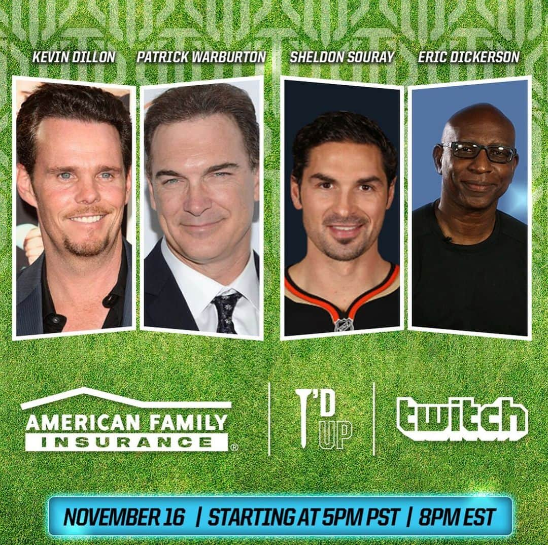 ホーリー・ソンダーズさんのインスタグラム写真 - (ホーリー・ソンダーズInstagram)「Tonight an all new episode of the @amfam T’d Up Invitational on @twitch comes your way! Your favorite celebs battle it out at Cabo Del Sol Golf Club. Guests tonight are @kevindillonofficial @paddywarbucks @sheldonsouray44 and @ericdickerson29 !!! See you there at 8PM ET/ 5PM PT on @twitch #tdupinvitational」11月17日 3時23分 - holly.sonders