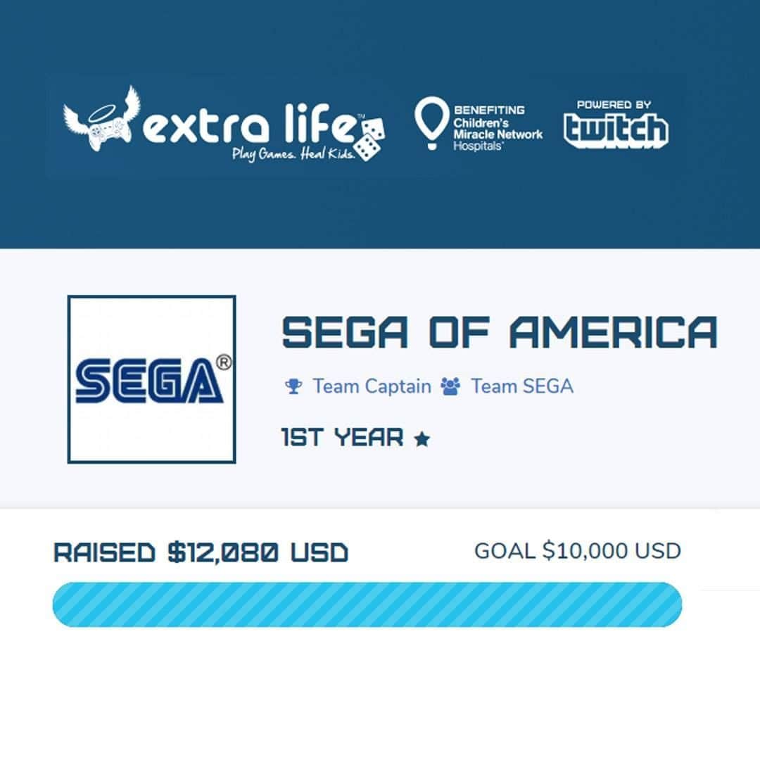 SEGAさんのインスタグラム写真 - (SEGAInstagram)「We are proud to announce SEGA has donated $10,000 to @extralife4kids benefiting @chocchildrens !  You still have plenty of time to donate yourself. For more info, including a list of prizes those eligible can win, check out our donation page on the Extra Life website!」11月17日 3時28分 - sega