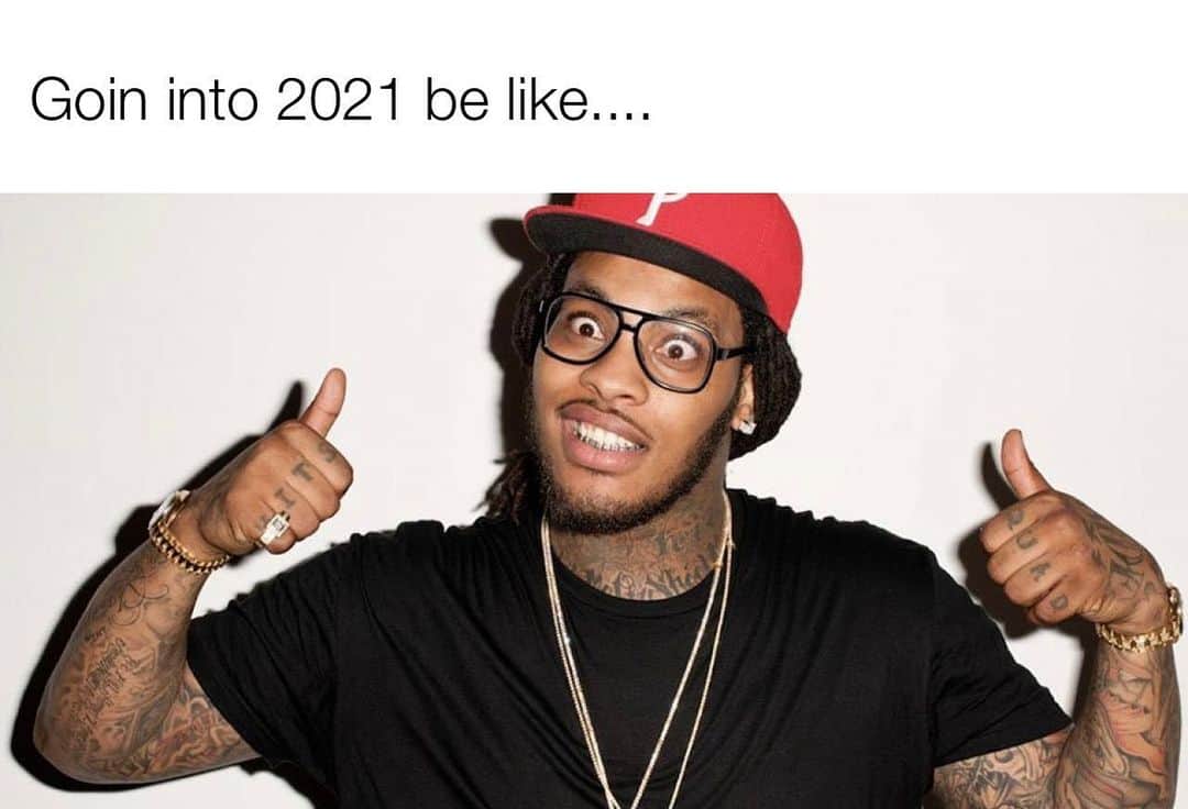 ワカ・フロッカ・フレイムのインスタグラム：「Who feelin like 2021 gonna be 🔥??? #2021 #newyear」