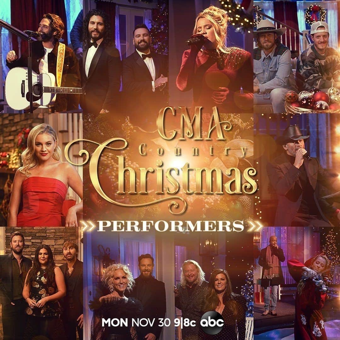 アメリカン・ブロードキャスティング・カンパニーのインスタグラム：「"We need a little Christmas now!" - a #CMAchristmas that is! 🎶 Join us Monday, Nov. 30 at 9|8c as @ThomasRhettAkins and @Laur_Akins host "CMA Country Christmas" with holiday performances by @KelseaBallerini, @GabbyBarrett_, @DanAndShay, @FloridaGeorgiaLine, @LadyA, @LittleBigTown, @TheTimMcGraw, @ThomasRhettAkins, and @DariusRucker with @LindseyStirling. 'Tis the season!」