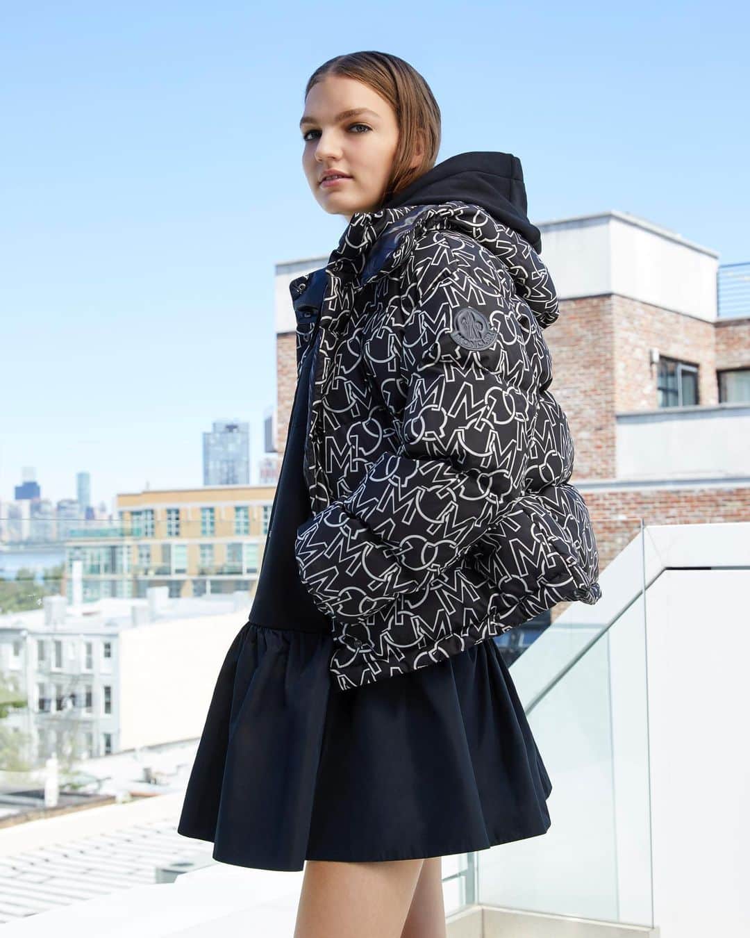 Saks Fifth Avenueのインスタグラム：「Equip yourself for the cooler weather and turn up the style with @moncler's logo-printed down jacket that's equal parts function and fashion. #SaksStyle」
