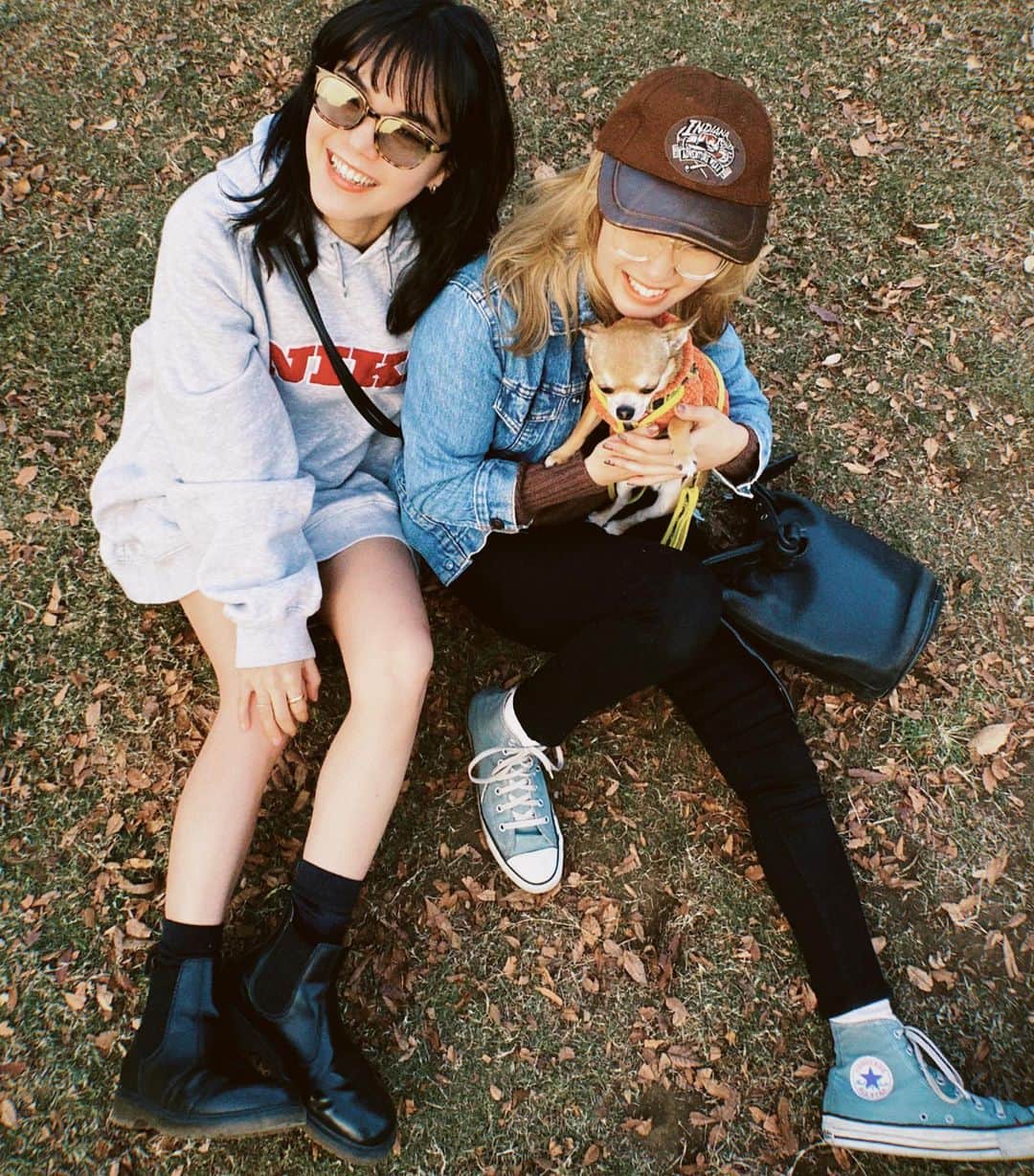 のインスタグラム：「天気が良いから uniの散歩🐕💕  しばも来てくれて uniは大喜び😂💕💕」