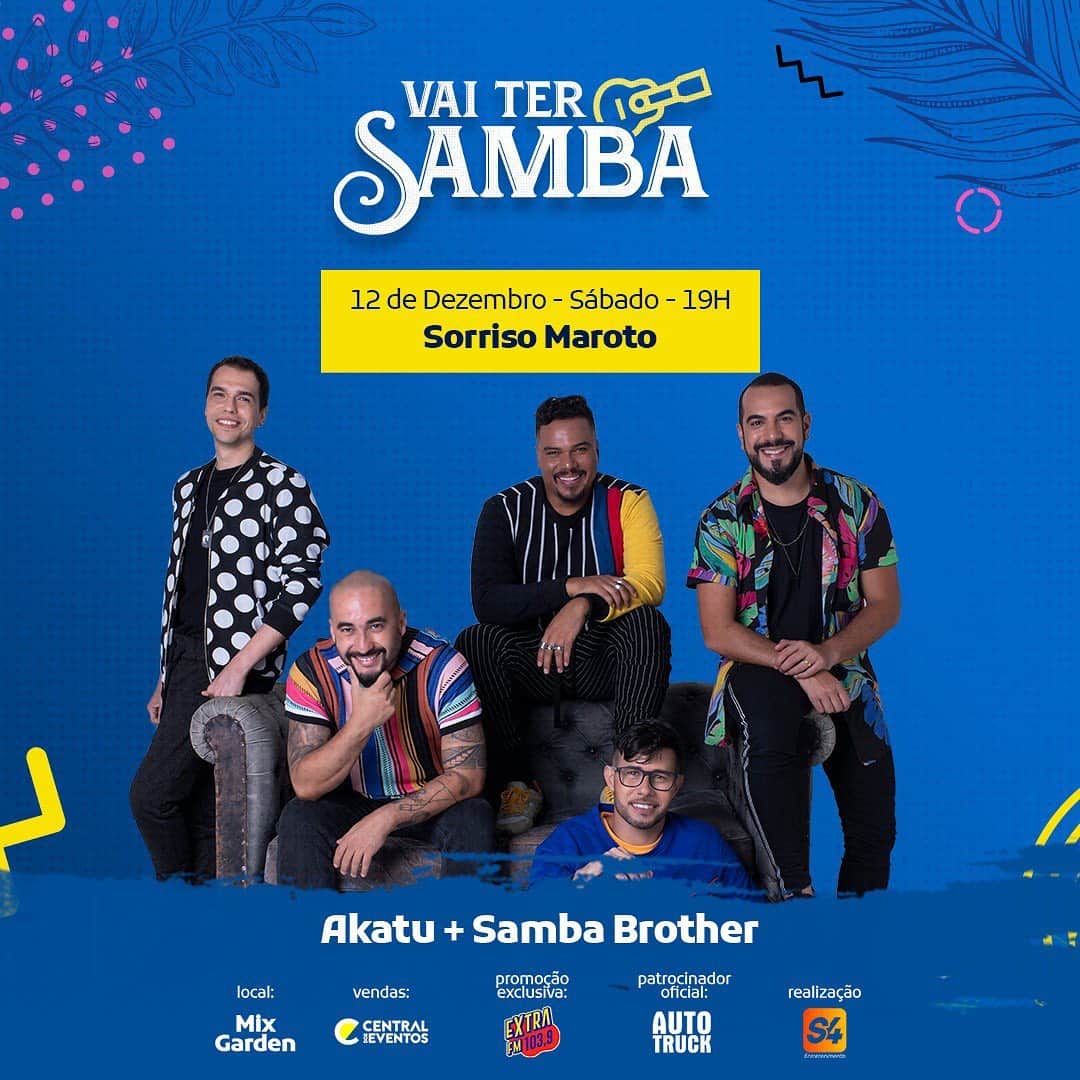 Sorriso Marotoのインスタグラム：「Alô, mineirada de BH e região! Dia 12/DEZ ‘Vai Ter Samba’ no Mix Garden, bora matar a saudade com um pagodinho diferente. 😁 Corre turma, que os ingressos tão esgotando, garanta o seu no @centraldoseventos!」