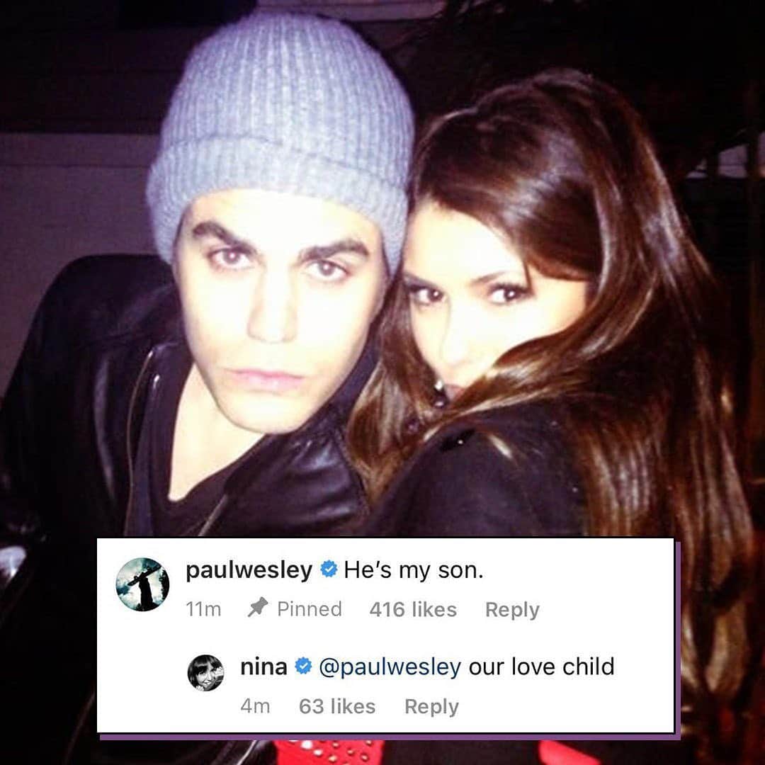 E! Onlineさんのインスタグラム写真 - (E! OnlineInstagram)「#TheVampireDiaries spin-off we deserve: Nina Dobrev and Paul Wesley have a baby, baby, baby oh, and his name is Justin Bieber. (📷: Instagram/Getty Images)」11月17日 10時46分 - enews