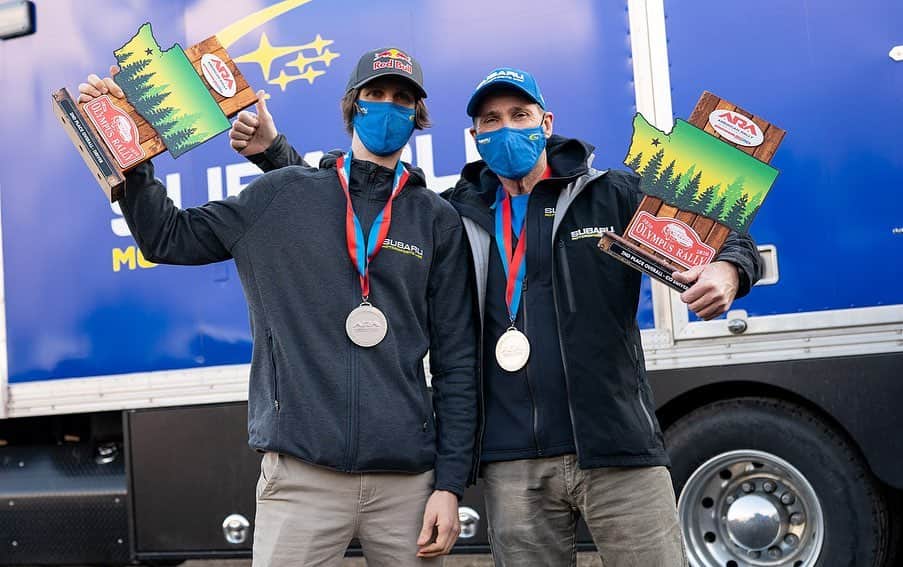 Subaru Rally Team USAさんのインスタグラム写真 - (Subaru Rally Team USAInstagram)「#SUBARU CLOSES RALLY SEASON WITH DOUBLE PODIUM FINISH AT OLYMPUS RALLY   #SubaruMotorsportsUSA took a third consecutive American Rally Association (@ara_rally) double podium finish at a cold, rain-soaked @OlympusRally, ending the ARA season with two wins and seven total podiums in only four events. Brandon Semenuk’s runner-up finish at Olympus secured an impressive second place overall in the ARA Driver’s Championship in his first full season of American rally competition, while teammate and five-time U.S. champion Travis Pastrana took third in both the rally and the championship.   “It’s hard to put into words what an experience this season has been. I really feel like John and I have come such a long way since Southern Ohio where we were still learning the car and getting up to speed. Things really started to click these last few events! I know there are improvements I need to make, since I lost some time on a couple of the Saturday stages and could have had a chance to win the rally, but it’s been a huge thrill to race with Travis and this team all year. All I can think about is getting back in the car again soon!” - @brandonsemenuk   “Not the results we wanted this season, but I’m so happy to have had the opportunity to get back to rallying full-time this year! It’s been a huge challenge for everyone to help us get back on the stages with the pandemic, and I appreciate everything the team and the organizers have done. Huge congratulations to Brandon for the success he’s had this year, I think he’s developed faster than anyone could have imagined, and I know this team has a lot to look forward to in 2021.” - @travispastrana   Tap the link in bio to read more! #SubaruRally #Subaru @subaru_usa」11月17日 11時50分 - subarumotorsportsusa