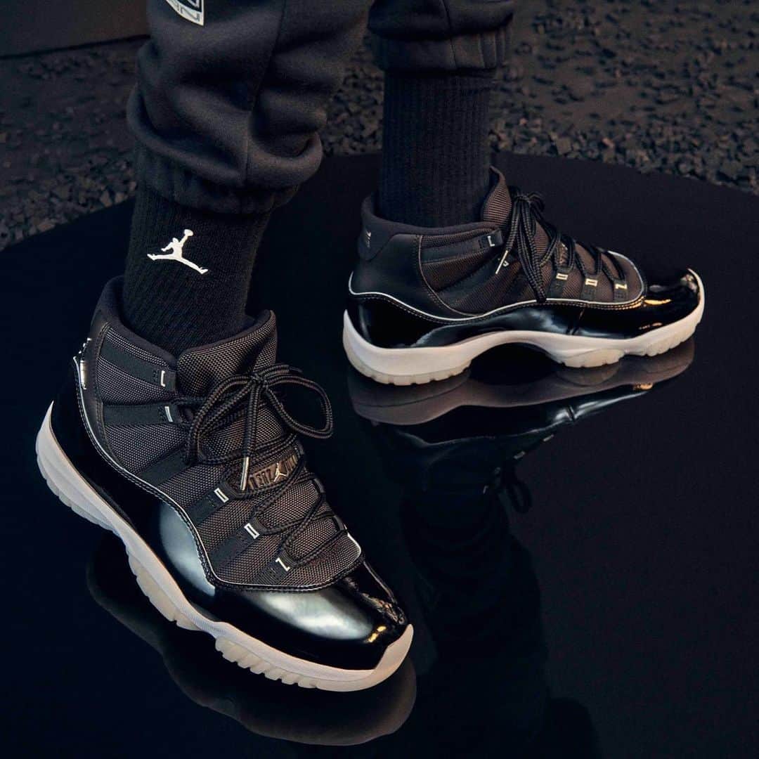 のインスタグラム：「On-foot look at the Air Jordan 11 “Jubilee.” Have these grown on you yet?」