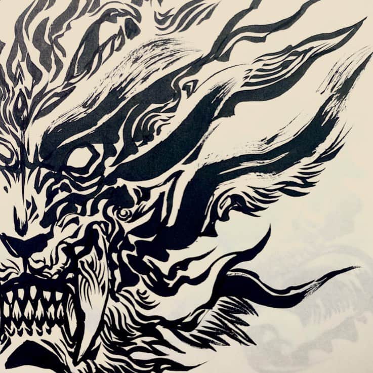 雨宮慶太さんのインスタグラム写真 - (雨宮慶太Instagram)「魔除ノ面・マヨケノツラ  #dragon #monster  #sketch #creature #japan  #fairy  #pencil #drawing #draw #art  #illustration  #keitaamemiya」11月17日 15時49分 - keitaamemiya