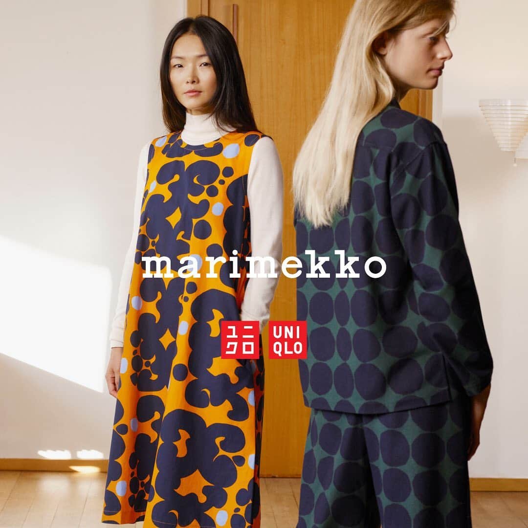 マリメッコのインスタグラム：「Coming soon: The new limited edition UNIQLO x Marimekko holiday capsule collection for Fall/Winter 2020.  The collection will be available globally in the majority of @UNIQLO markets. Read more at Marimekko.com. Link in bio! #UniqloxMarimekko #Marimekko #Uniqlo」
