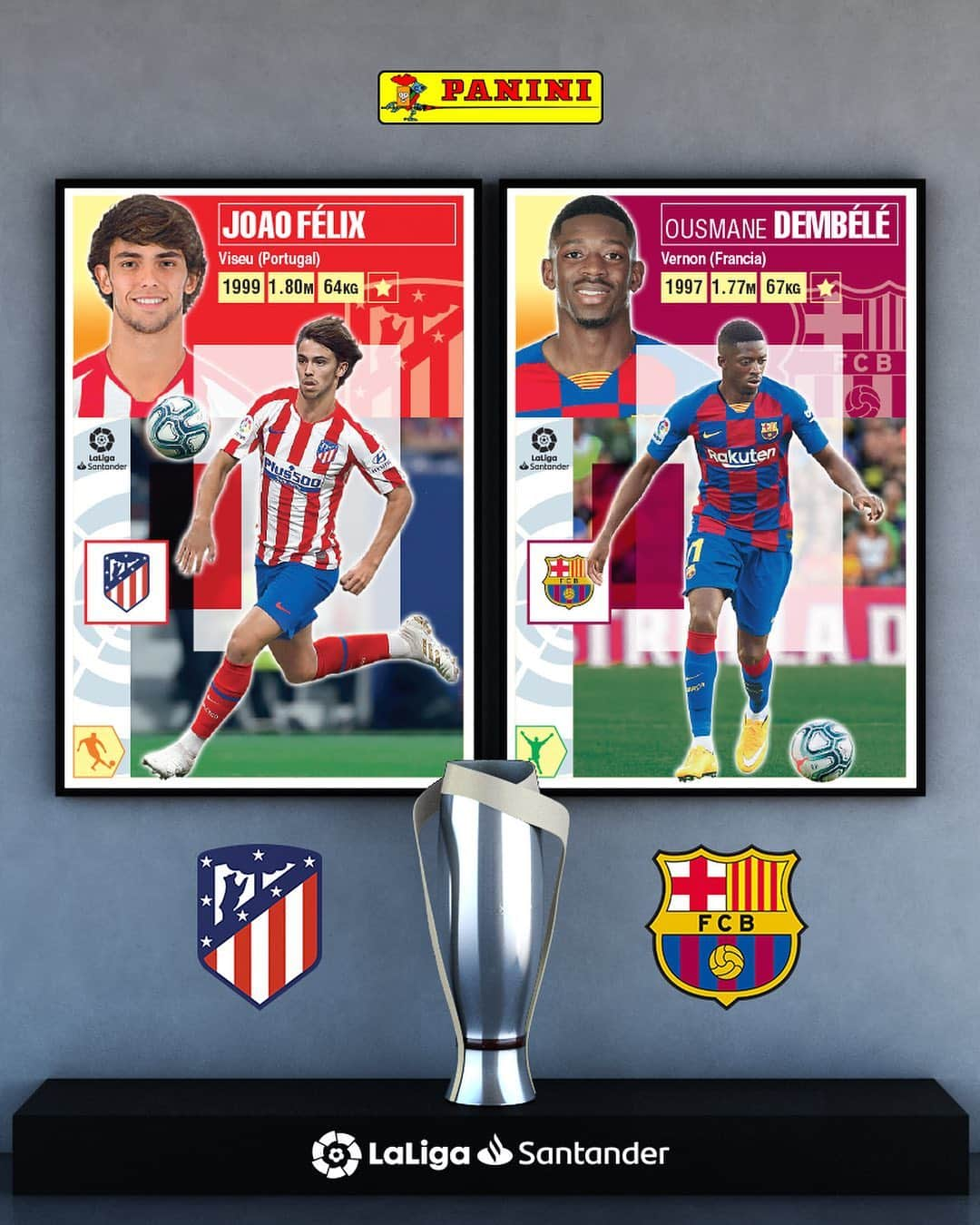 LFPさんのインスタグラム写真 - (LFPInstagram)「Who’d you choose for your team? 🤔  ¿A quién elegirías para tu equipo? 🤔  #Panini #Joao #Felix #Dembele #Atleti #Barça #LaLiga #LaLigaSantander #HayQueVivirla #YouHaveToLiveIt」11月18日 2時56分 - laliga