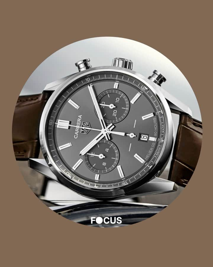 teamtravelersのインスタグラム：「Elegant reinterpretation of the iconic TAG Heuer Carrera  A new chronograph inspired by the original TAG Heuer Carrera of 1963, with steel case (42 mm) and self-winding calibre Heuer 02.   Price: 5,350 USD  .   #focus #tagheuer #tagheuercarrera #chronograph #watch #watches #watchesofinstagram #luxurywatches #amazingwatches #luxury   .  Discover all about watches on #TheNextHour : #audemarspiguet #cartier #hermes #louisvuitton #omega #patekphilippe #rolex #richardmille #swatch」