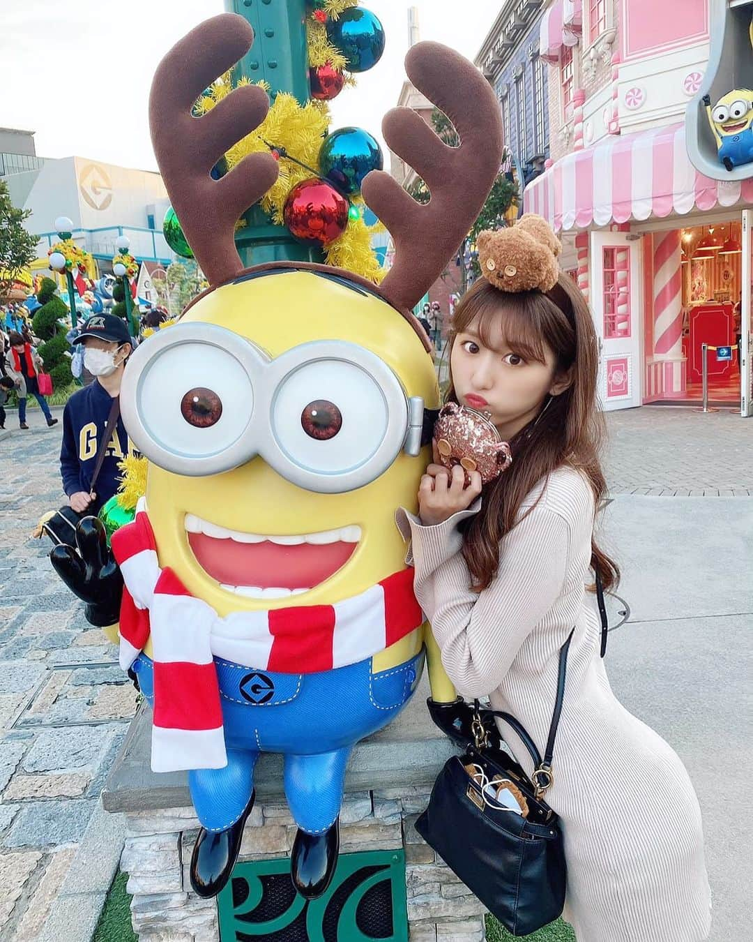 阿比留李帆のインスタグラム：「いつかの #USJ 🐻🌏💘💘 ユニバではティム推し🧸 みんなは誰推し？🥺」