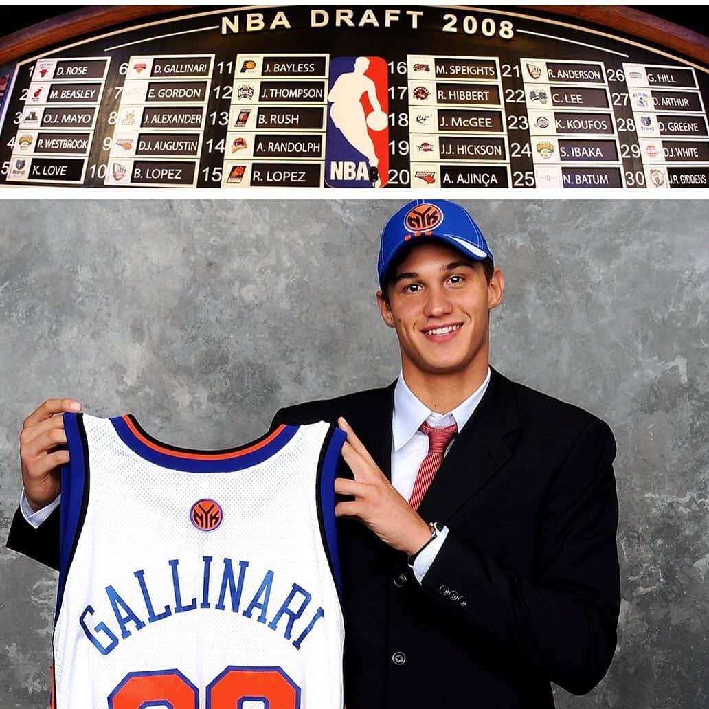 ダニーロ・ガリナリのインスタグラム：「🧢 Good luck boys! #NBADraft」