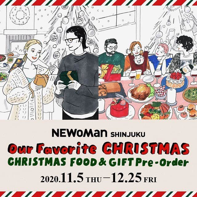 WALNUTさんのインスタグラム写真 - (WALNUTInstagram)「NEWoMan新宿のクリスマスのビジュアルのイラストを担当しています🎄 本日より12月25日まで、今キャンペーンのために描き下ろした原画も館内でご覧いただけます。  また、NEWoMan公式サイトからイラストの壁紙が無料でDLできるのでこの機会にぜひチェックしてみてください🎁✨ @newoman_shinjuku」11月17日 20時56分 - walnut_illustration