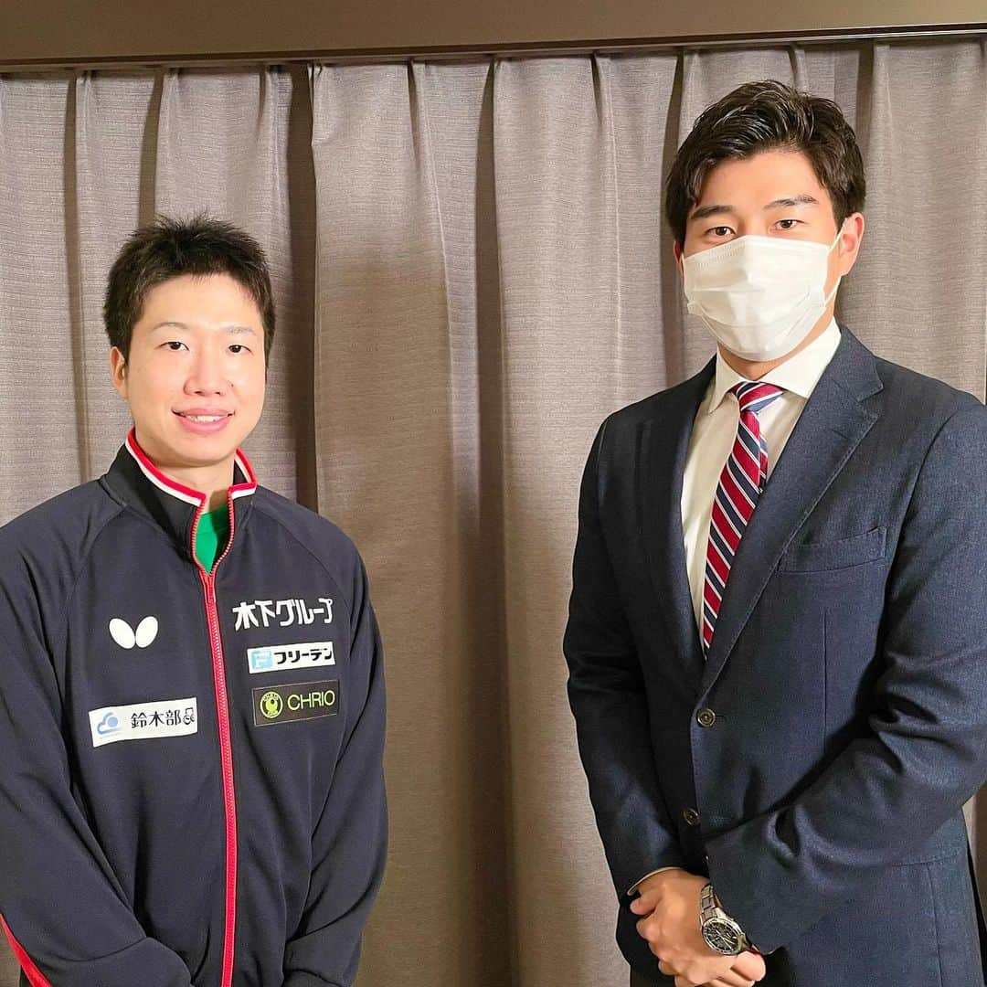 内野泰輔さんのインスタグラム写真 - (内野泰輔Instagram)「今日は卓球のプロリーグ🏓 Tリーグ2020-2021シーズン開幕🔥  東京オリンピック代表で 木下マイスター東京に所属する 水谷隼選手に試合後お話を伺いました。  詳しくは今夜のLive News αスポーツコーナーで‼️  #水谷隼 選手 #卓球 #Tリーグ #開幕戦 #木下マイスター東京 #東京オリンピック #日本代表  #LiveNewsα #内野泰輔」11月17日 20時58分 - taisuke_uchino