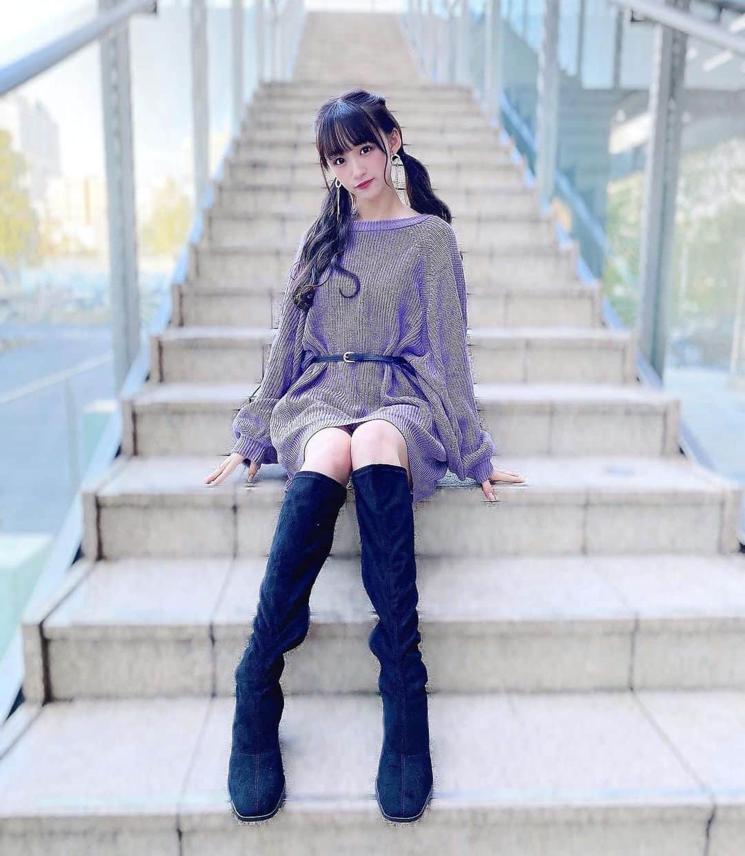 音嶋莉沙さんのインスタグラム写真 - (音嶋莉沙Instagram)「4部で着たお洋服💜﻿ ﻿ 紫似合うねって沢山言って頂けて﻿ 嬉しい〜😊ってなったよ♡﻿ ﻿ ありがとう🙈﻿ ﻿ これからも楽しみにしててね♡﻿ ﻿ ﻿ ﻿ ﻿ ﻿ ﻿  ﻿ #オンラインサイン会 #私服 #Risaコーデ﻿ #GRL #プチプラ #ツインテール﻿」11月17日 22時18分 - otoshima_risa