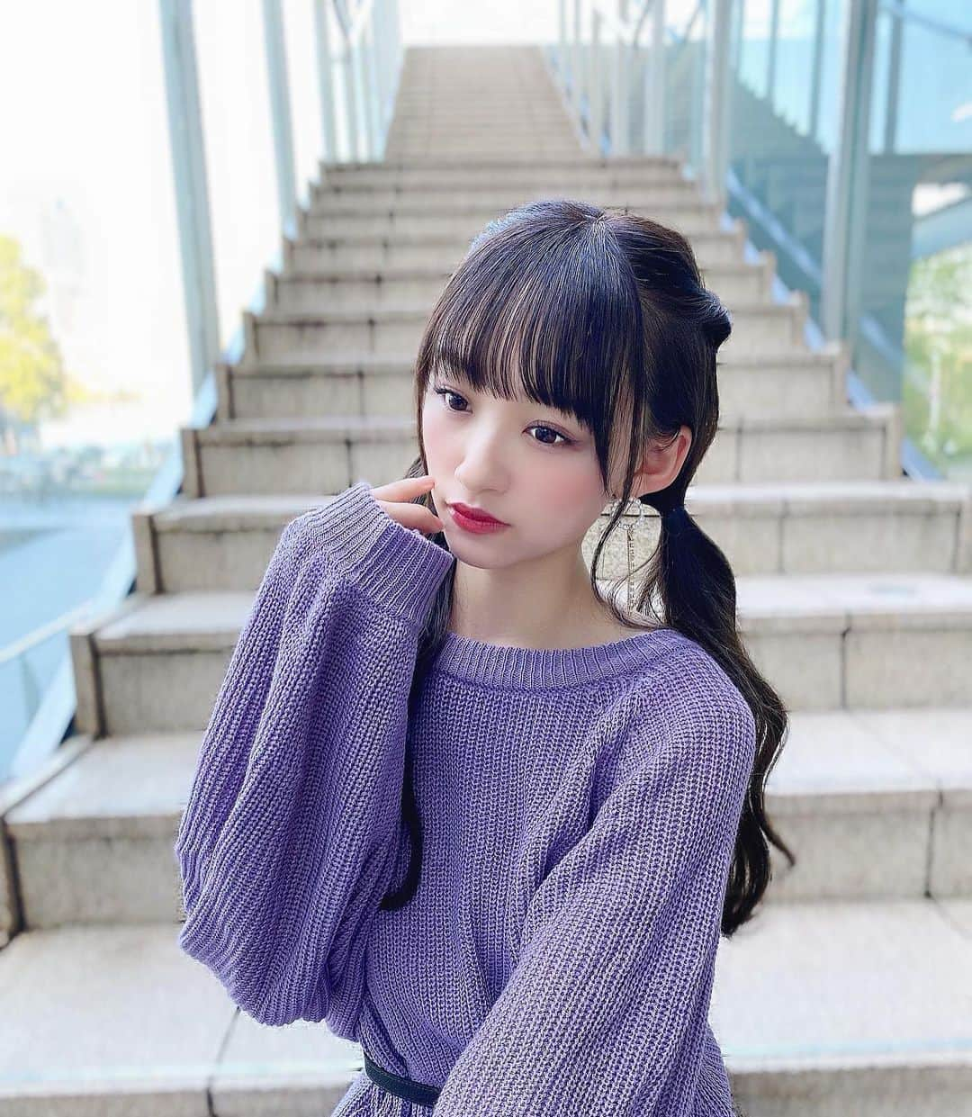 音嶋莉沙さんのインスタグラム写真 - (音嶋莉沙Instagram)「4部で着たお洋服💜﻿ ﻿ 紫似合うねって沢山言って頂けて﻿ 嬉しい〜😊ってなったよ♡﻿ ﻿ ありがとう🙈﻿ ﻿ これからも楽しみにしててね♡﻿ ﻿ ﻿ ﻿ ﻿ ﻿ ﻿  ﻿ #オンラインサイン会 #私服 #Risaコーデ﻿ #GRL #プチプラ #ツインテール﻿」11月17日 22時18分 - otoshima_risa