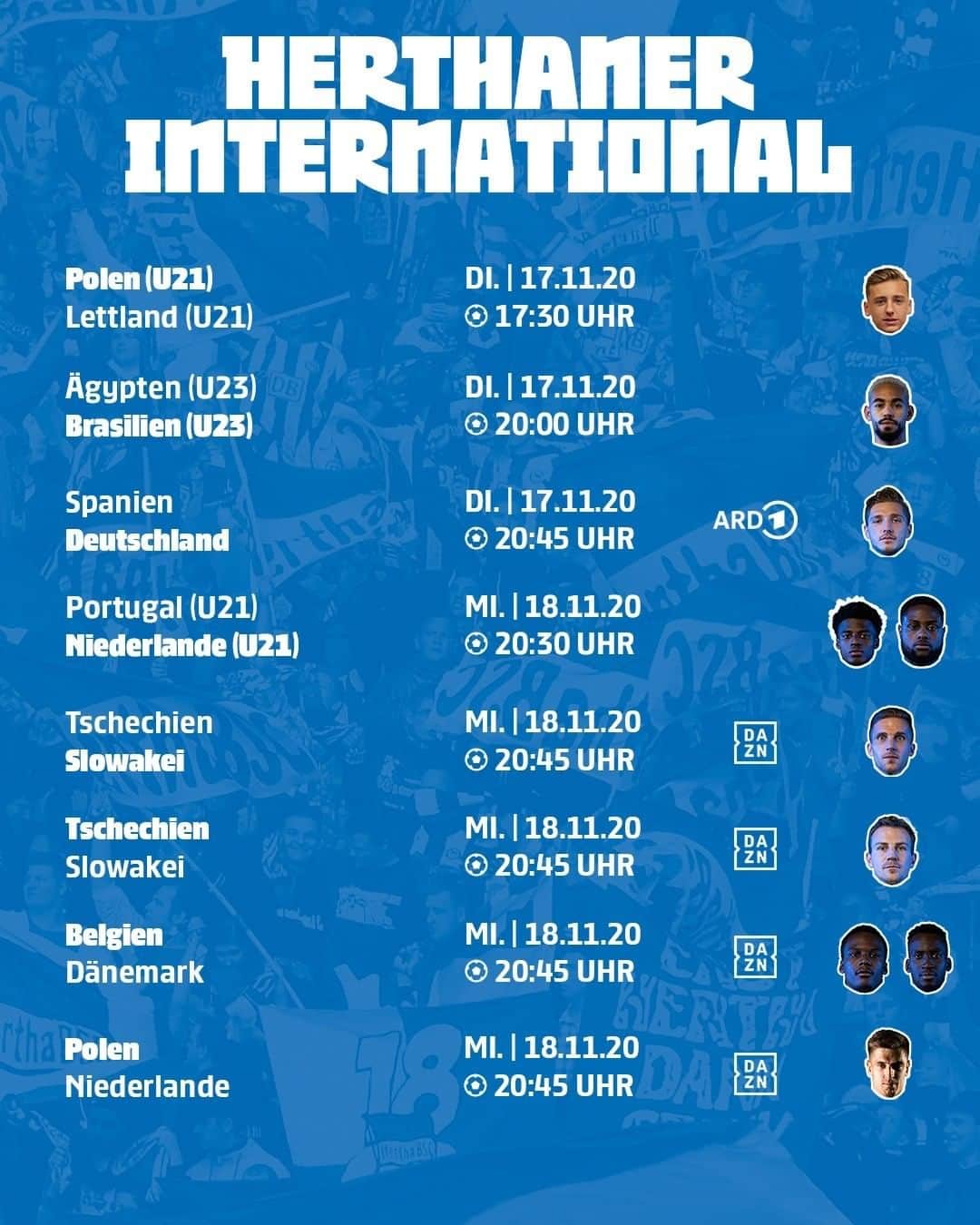 ヘルタ・ベルリンのインスタグラム：「#HerthaInternational: weiter geht's! 🌍😎 . . #länderspiele #herthaner #HaHoHe #herthabsc」