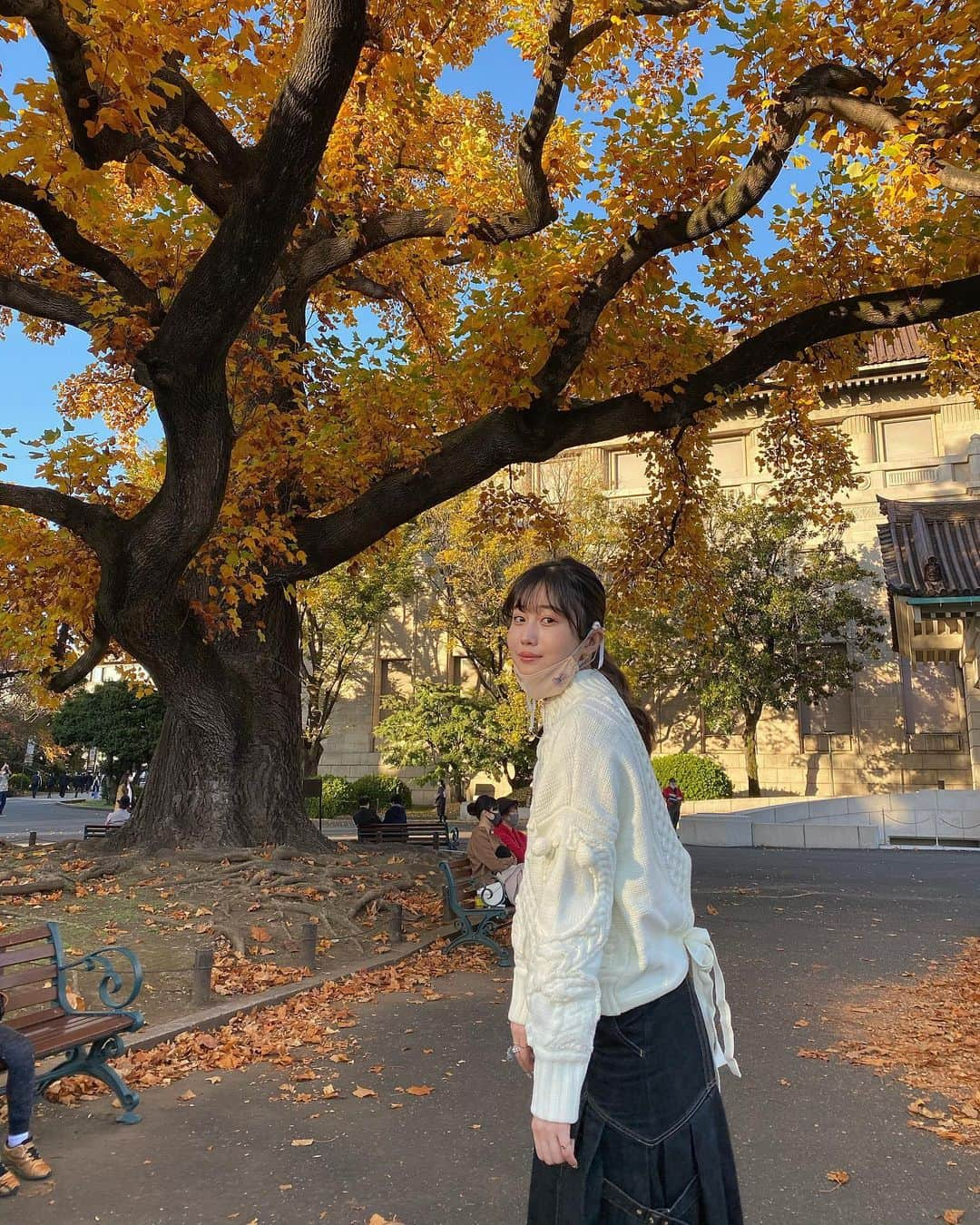 増澤璃凜子さんのインスタグラム写真 - (増澤璃凜子Instagram)「最近日差しが暖かくて 紅葉も綺麗でとってもうれしい🍁 . #紅葉 #りりこふく #tops #lissiboutique #skirt #redyazel #mask #lilienroom #🍁」11月17日 23時08分 - ririkomasuzawa