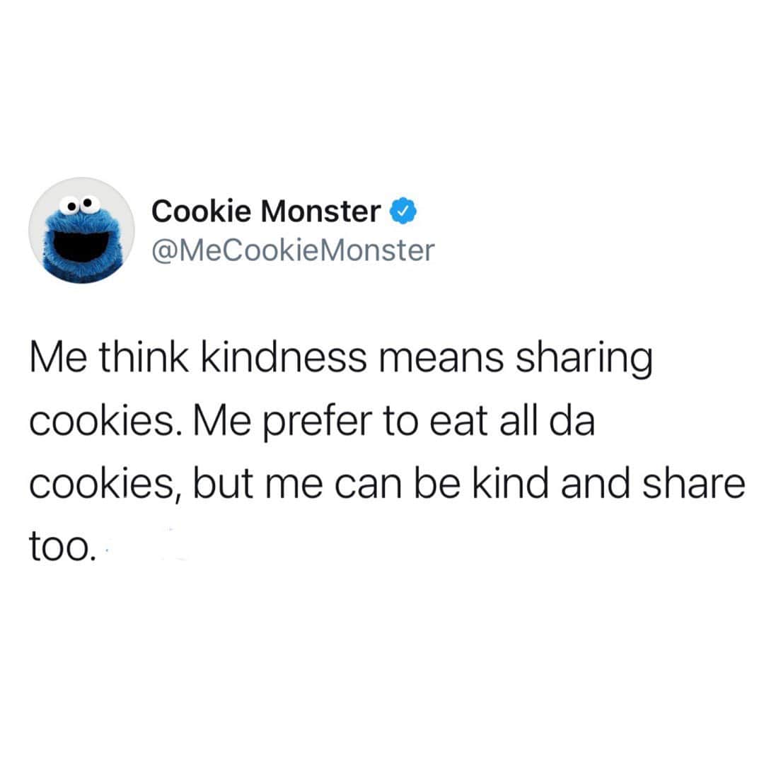 セサミストリートさんのインスタグラム写真 - (セサミストリートInstagram)「Here’s your reminder to be kind today from Cookie Monster! 💙」11月18日 0時16分 - sesamestreet