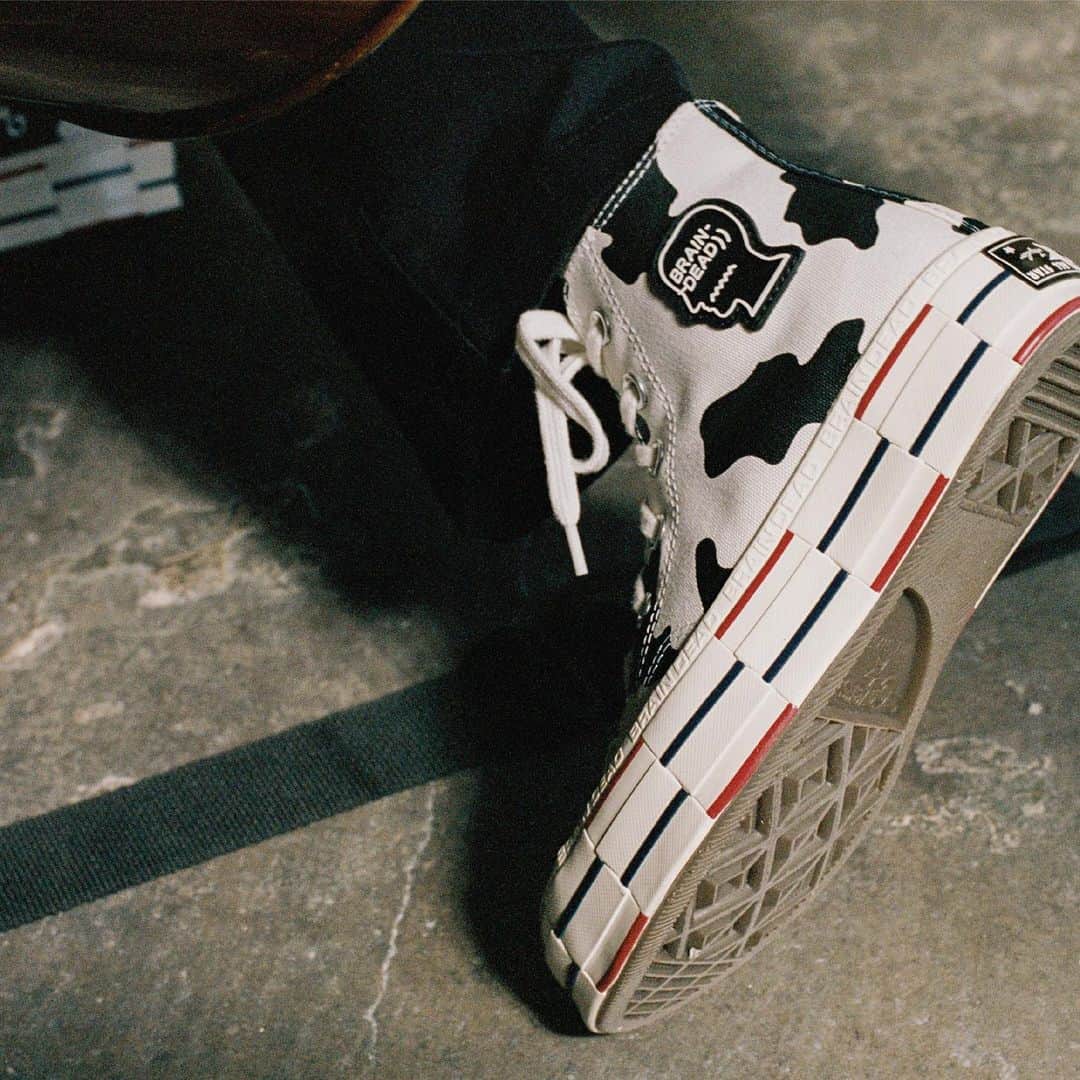 converseのインスタグラム：「Introducing the latest Converse x @WeAreBrainDead collaboration.⁣ ⁣ From retro animal prints to deconstructed details, the Los Angeles-based creative collective puts a subversive spin on the Chuck 70 and a first-ever low-top Bosey MC.⁣⁣ ⁣⁣ Don’t miss out. Available November 19 on Converse.com.」