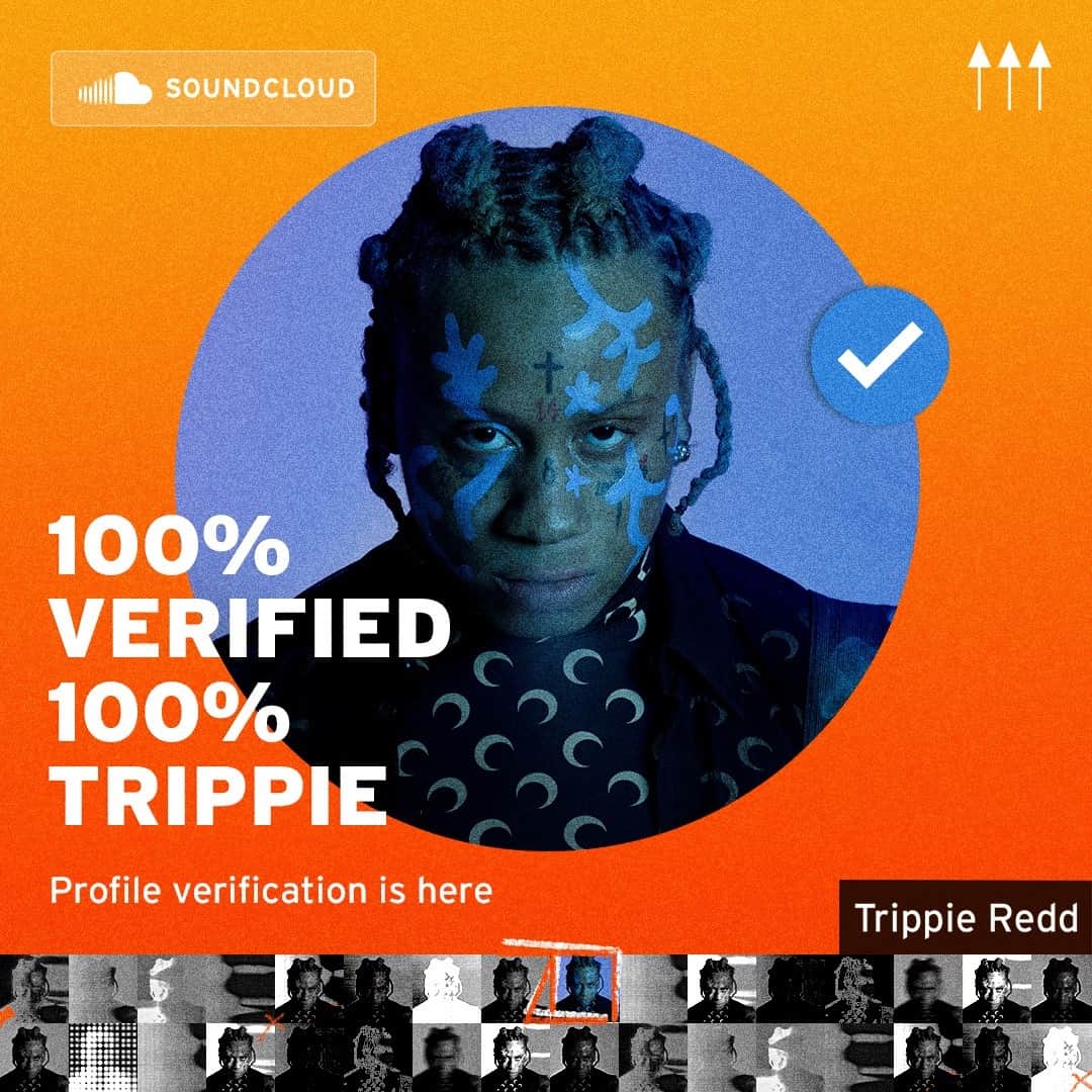 サウンドクラウドのインスタグラム：「BLUE CHECKS. ⁠ ⁠ Get 100% PEGASUS on @trippieredd's OFFICIAL SoundCloud. Follow at the link in bio. ⁠ ⁠ Stay tuned as we continue to roll out blue checks. ⁠ 👀⁠ ⁠」