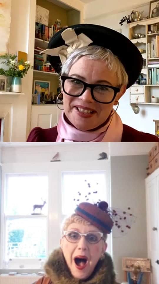Tea and sittingのインスタグラム：「Chatting to Chiara with many different hats and mushrooms led to finding out our shared love of ‘The Elves and The Shoemaker’ and also what fantasy job Chiara wanted as a child which has sort of come true!! 🎩🎄 #shopsmall #shopindependent #artistsopenhouses」