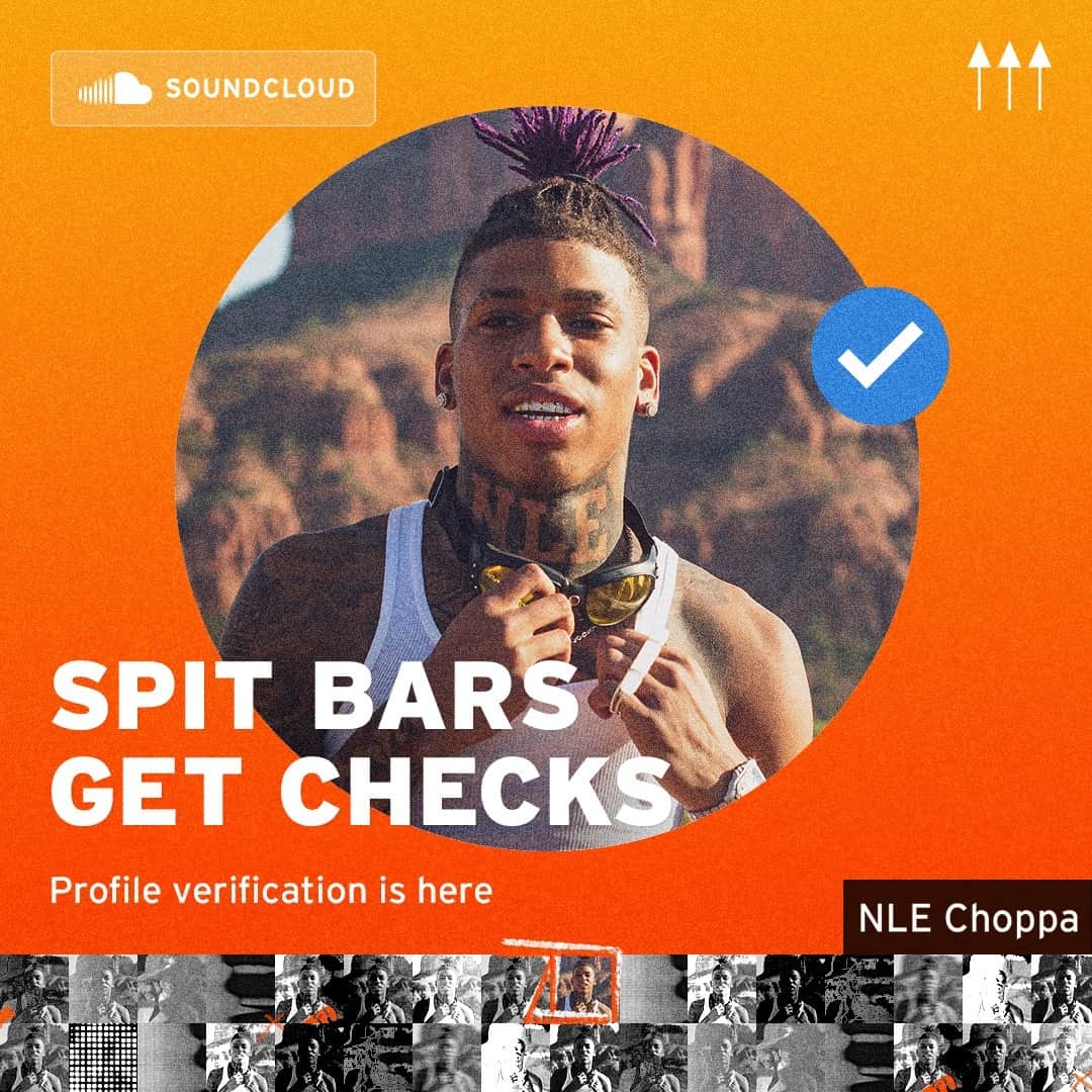 サウンドクラウドのインスタグラム：「🗣️ STATUS: BLUE CHECKED.⁠ ⁠ Verified profiles are here. Follow @nlechoppamusic OFFICIAL SoundCloud and check out how to request a blue check @ the link in bio.⁠ ⁠」