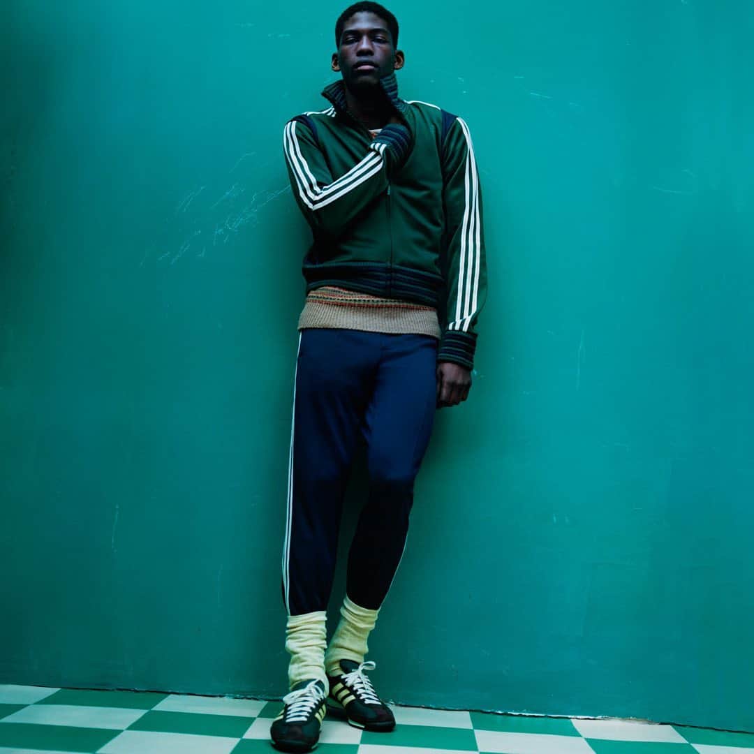 エルエヌシーシーのインスタグラム：「Set a calendar reminder, adidas Originals by Wales Bonner launches on LN-CC this Friday, 20 November.  Wales Bonner’s first collaboration with adidas Originals features elevated sportswear classics that reference London’s 1970s subcultures from the perspective of the capital’s Caribbean youth. @walesbonner @adidasoriginals   Photography @harleyweir  Stylist @tom_guinness   #adidasOriginalsbyWalesBonner」
