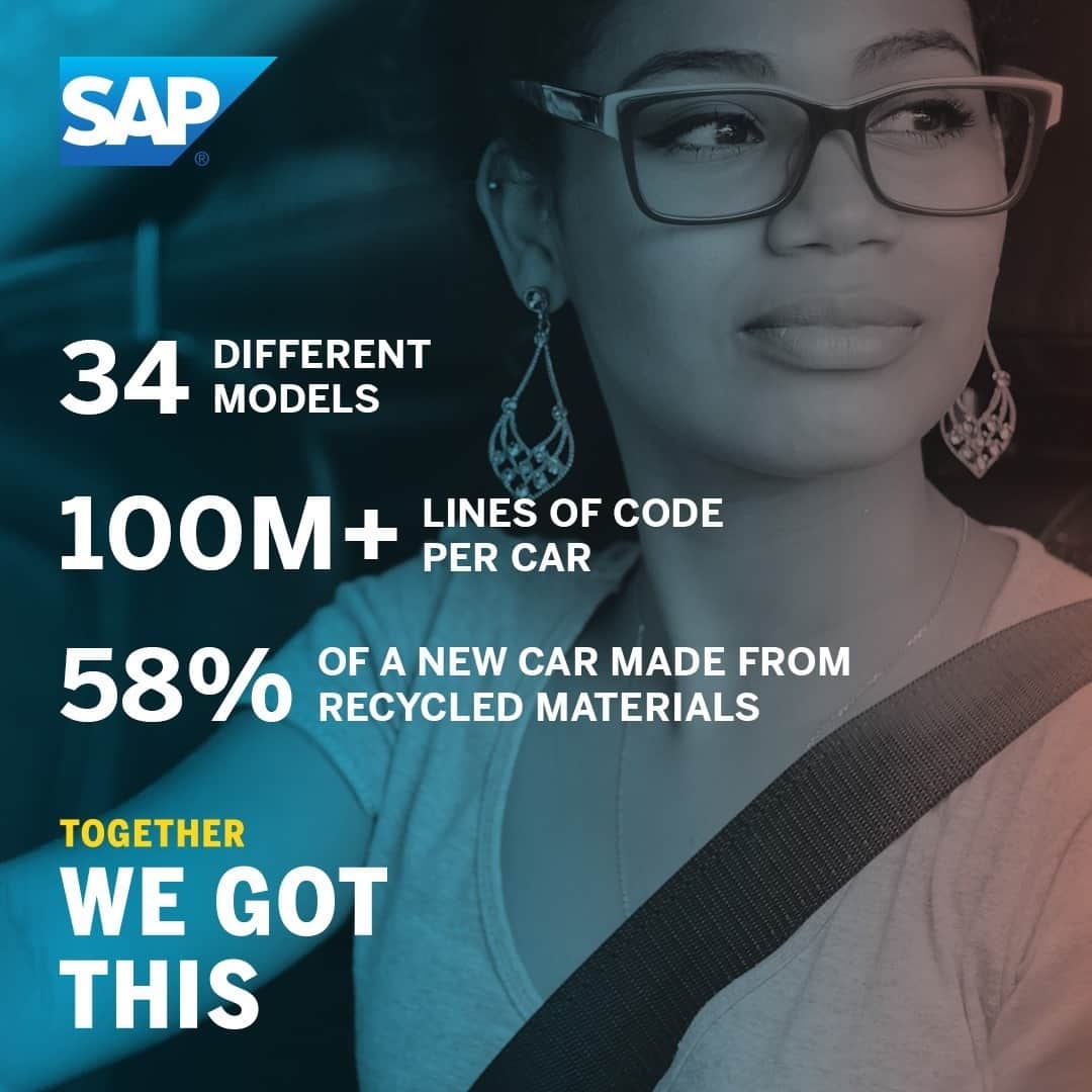 SAPのインスタグラム：「Run a profitable automotive business while racing into the new world of mobility. Leverage innovative solutions SAP: sap.com/automotive 🏎 #TogetherWeGotThis」