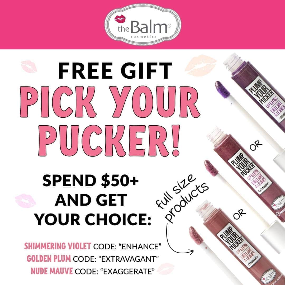 the Balmさんのインスタグラム写真 - (the BalmInstagram)「Surprise!! New gift with purchase this week! Choose from one of these three Plump Your Puckers on all orders $50+ 💋   #thebalm #thebalmcosmetics #gift #happyshopping #beauty #glam #sale」11月18日 4時53分 - thebalm
