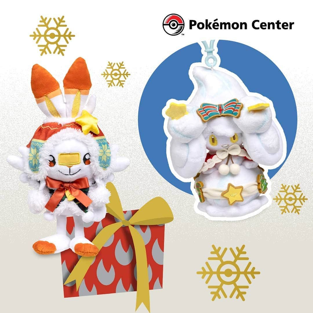 Pokémonさんのインスタグラム写真 - (PokémonInstagram)「Stay warm with Scorbunny and whip up a holiday treat with Alcremie!  ❄️ Holiday plush have arrived at the #PokemonCenter, US and Canadian Trainers! Tap the link in our bio!」11月18日 5時07分 - pokemon