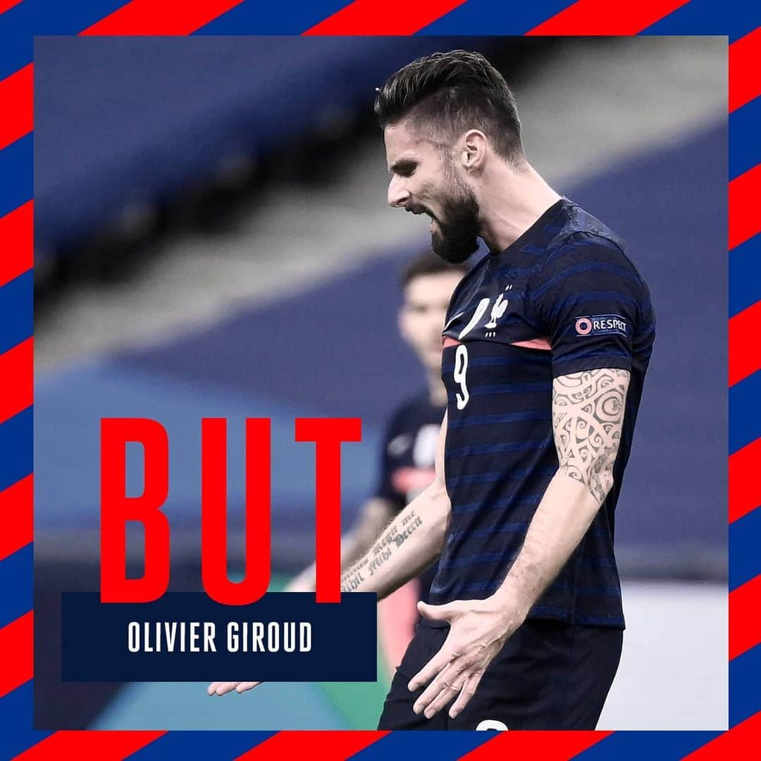 サッカー フランス代表チームさんのインスタグラム写真 - (サッカー フランス代表チームInstagram)「Le doublééé d'Olivier Giroud sur une passe de @k.mbappe 👌 ! #FiersdetreBleus #FRASUE - @k.mbappe for Olivier Giroud 👌」11月18日 6時03分 - equipedefrance