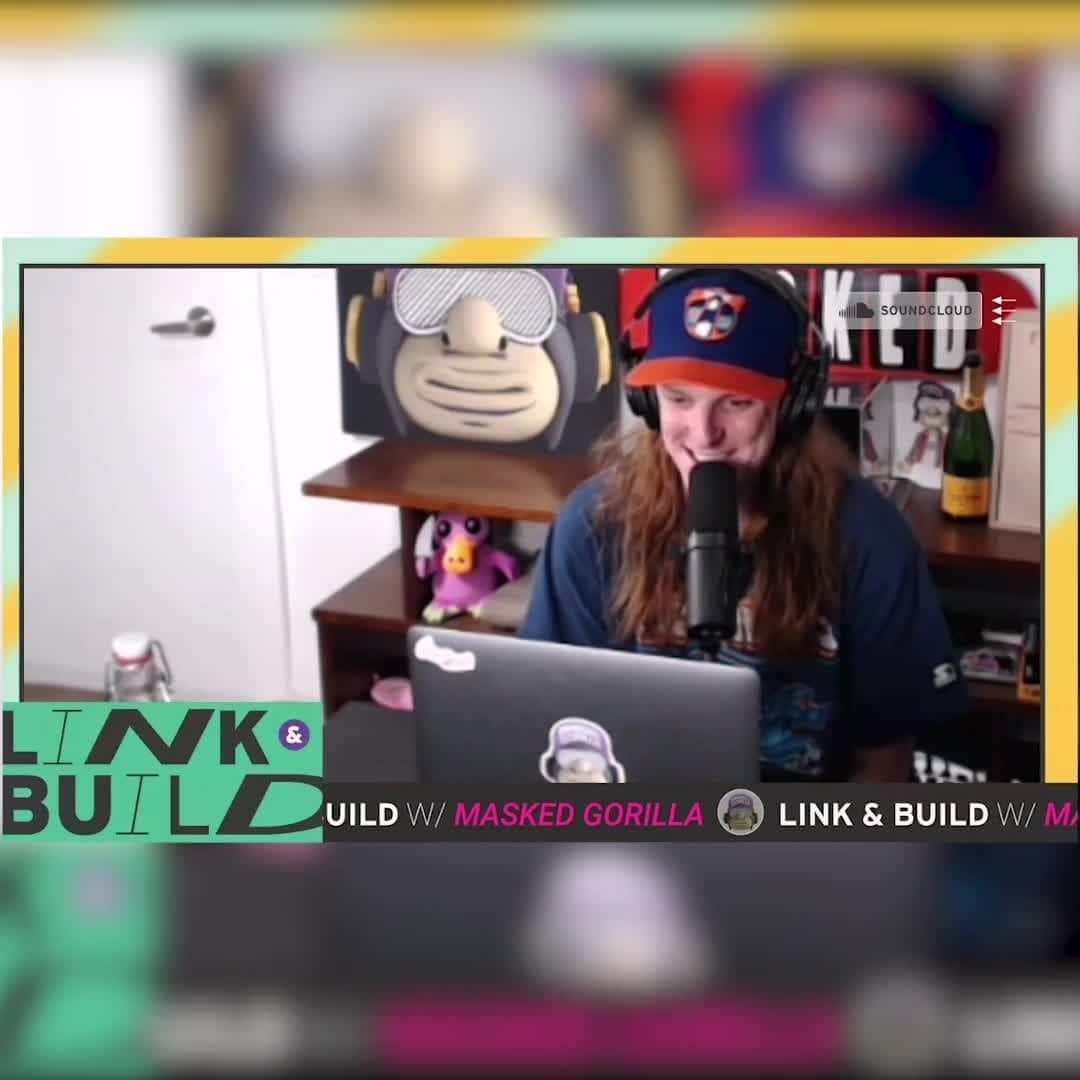 サウンドクラウドのインスタグラム：「Are y’all ready to Link & Build again? 🔗🤝 Make sure you tune into the stream this Thursday @ 6PM ET & get ready to drop your links in the chat for a chance to be heard on-air by @MaskedGorilla AND added to our new #LinkandBuild playlist 🚨🚨」