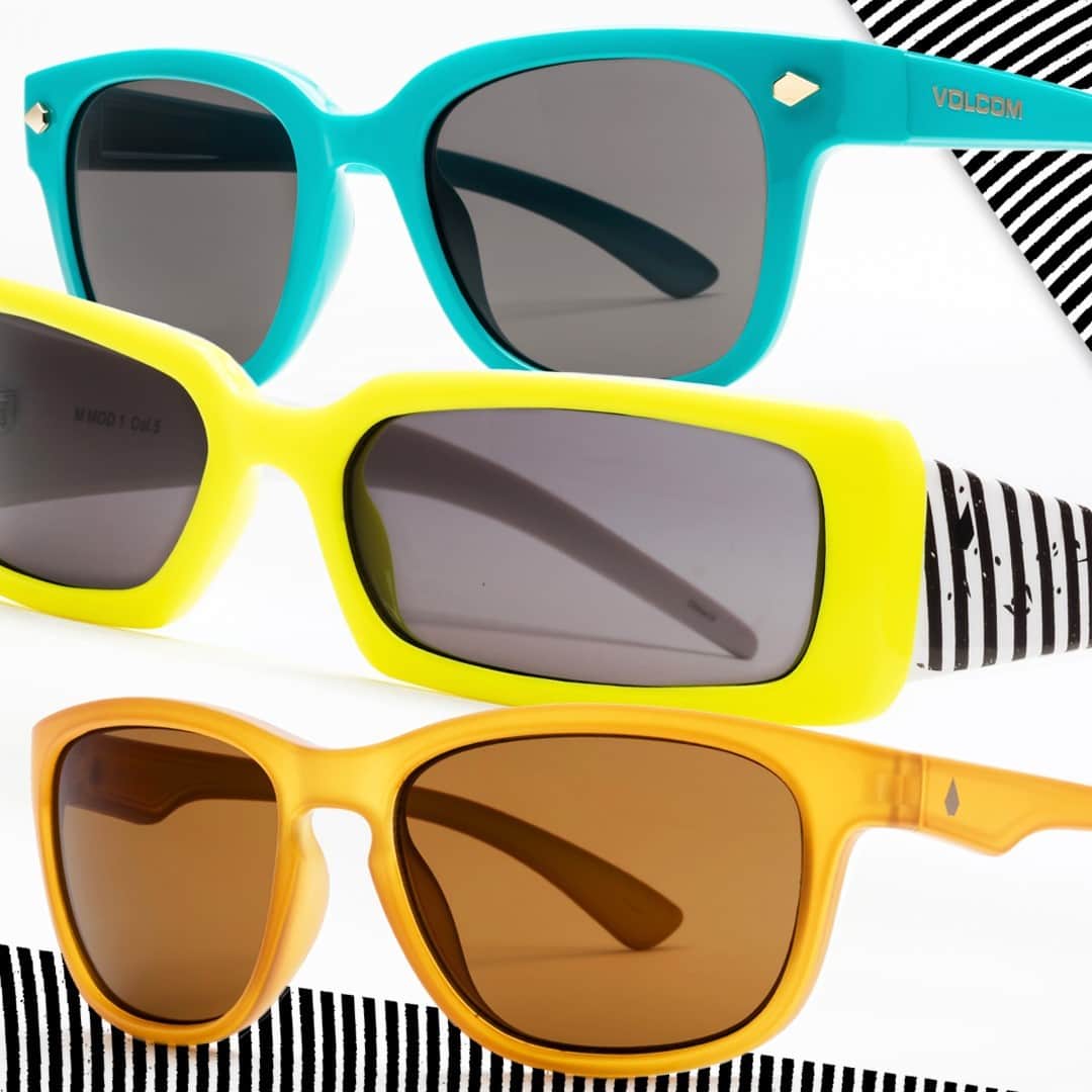 ボルコムのインスタグラム：「👀 your future 👓 !! Volcom Eco-True eyewear made with injected Rislan bioplastic created from sustainably farmed castor beans is OUT NOW! 📲 https://vol.cm/eyewear」
