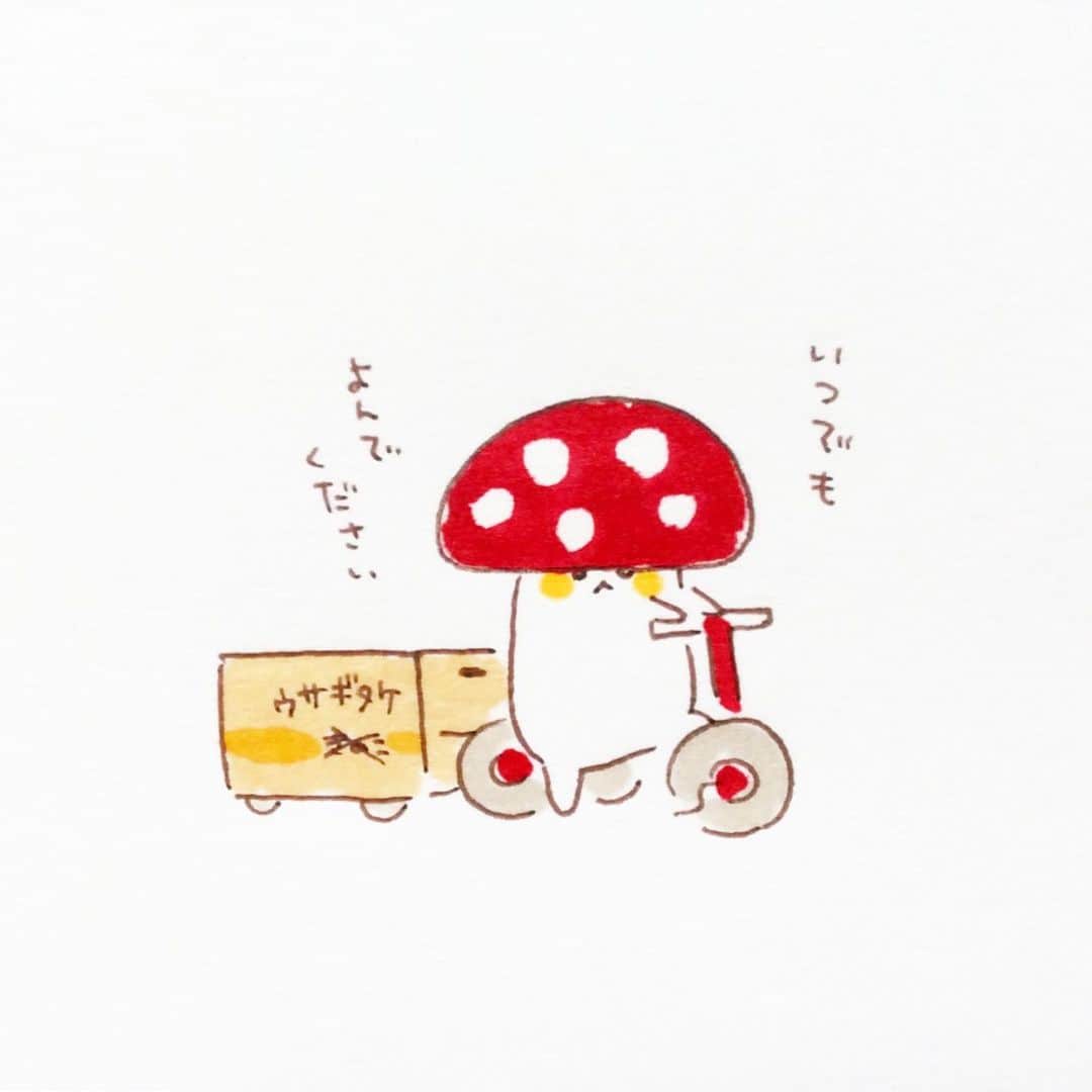 カモさんのインスタグラム写真 - (カモInstagram)「愛車はドッキーのものになった #三輪車#Tricycle#イラスト#illustration#ドッキー#ウサギタケ#usagitake  3: Please call me anytime.」11月18日 9時56分 - illustratorkamo