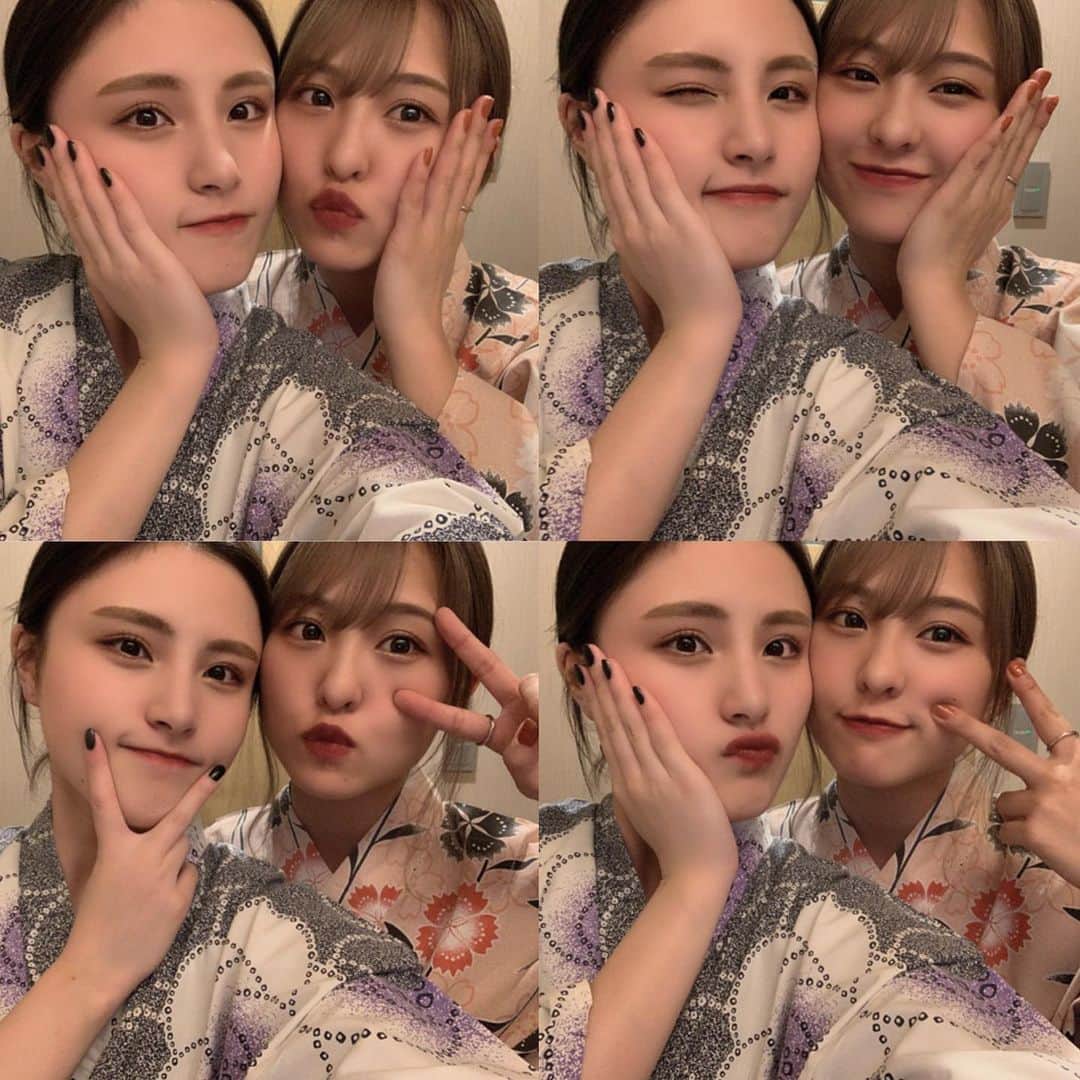 山田菜々美のインスタグラム：「. 今日の朝ご飯は味噌汁でした おはようございますやまだです👾 . #温泉 #浴衣」