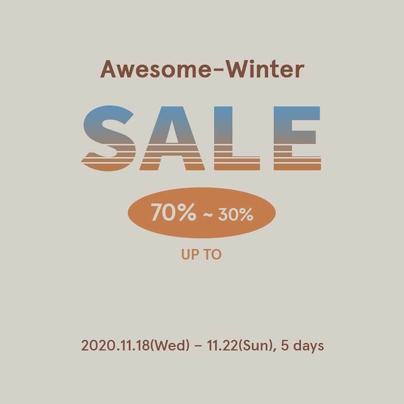 3CE Official Instagramさんのインスタグラム写真 - (3CE Official InstagramInstagram)「5일간의 Awesome-Winter SALE💙 - STYLENANDA / 3CE / KKXX 온/오프라인 최대  70%~30% 할인 (*일부품목 제외) - 2020.11.18(Wed) ~ 11.22(Sun), for 5 days Stylenanda On/Off-line(*Some items are excluded / Korea Standard time) - m.stylenanda.com」11月18日 10時12分 - 3ce_official