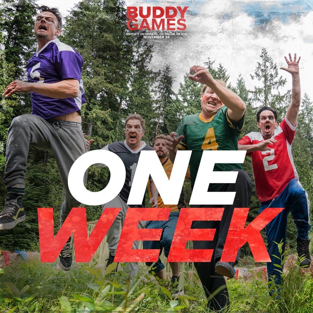ジョシュ・デュアメルのインスタグラム：「Ladies & Gents, it’s been a long time coming but the official countdown to BUDDY GAMES has begun!! Get ready to laugh your asses off (I think we all need a little more of that these days)」
