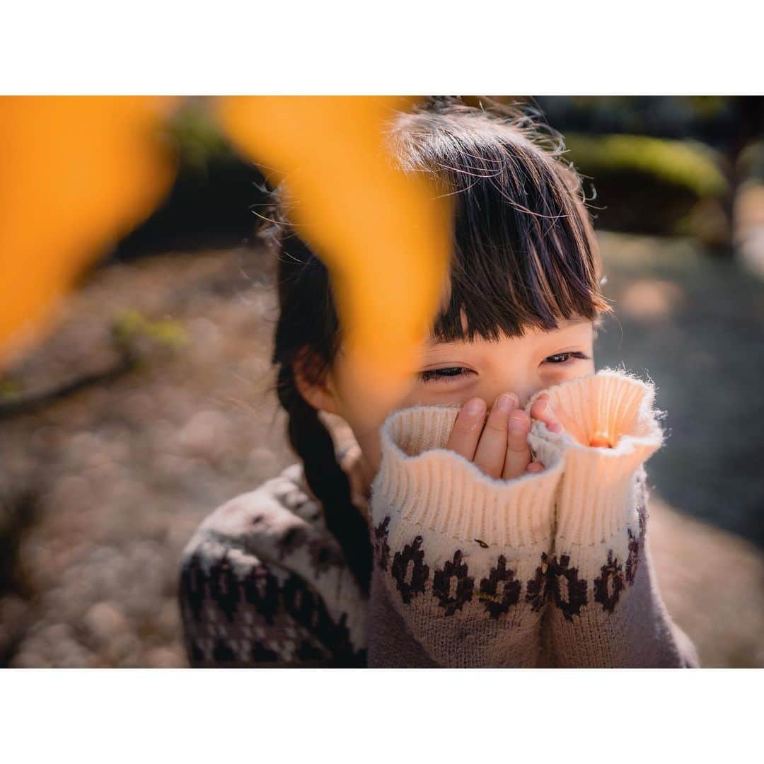 Kyooonのインスタグラム：「秋🍁﻿ ﻿ 萌え袖ってやつですね🤲﻿ ﻿ 最近また暖かくて嬉しい。　﻿ 　﻿ ﻿ 今日は長女、山登りしてます⛰﻿ 楽しかった〜って帰ってくるかな？﻿ 疲れた〜って帰ってくるかな？﻿ ふぁいとだ💪﻿ #長女#6歳#4歳差姉妹#ママカメラ#カメラ練習中#レタッチ練習中#萌え袖#sonya7iii#sonyα7ⅲ#α7iii」