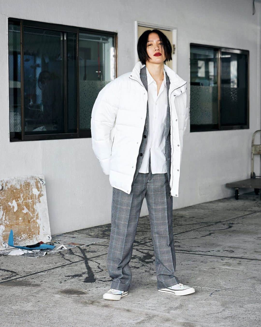 エイミーのインスタグラム：「@mr.olive_official   photographer : MELON @bobumarri  styling : Hideyuki Kanemitsu @kanemitru  Hair&Make : chika ueno @uenochika」