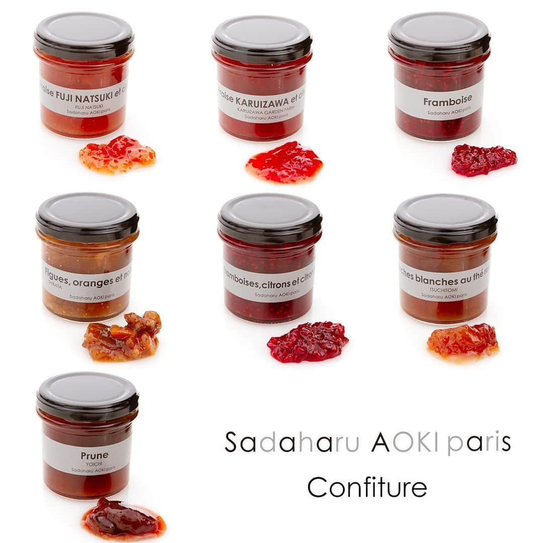 pâtisserie Sadaharu AOKI parisさんのインスタグラム写真 - (pâtisserie Sadaharu AOKI parisInstagram)「Sadaharu AOKI  Confiture‼︎ ギフトにもオススメです！  #sadaharuaoki #サダハルアオキ #patisseriesadaharuaoki #パティスリーサダハルアオキパリ #デザート #インスタスイーツ #スイーツ部 #スイーツ巡り #スイーツテロ #インスタ映えスイーツ #大人スイーツ #ティータイム #スイーツ好き #スイーツ好きな人と繋がりたい #新作スイーツ  #食べスタグラム #スイーツグラム #コンフィチュール  #ジャム  #confiture  #軽井沢  #karuizawa  #富士夏媛  #フランボワーズ  #イチゴジャム #イチジク  #くるみ  #レモン  #レモングラス  #クリスマスプレゼント」11月18日 13時45分 - sadaharuaoki_official