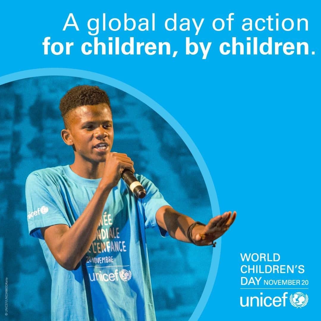 unicefさんのインスタグラム写真 - (unicefInstagram)「World Children’s Day is a special moment for bright young minds to speak up, demand their rights and show the world their boundless potential.   Join us to reimagine a better world #ForEveryChild.」11月18日 14時05分 - unicef