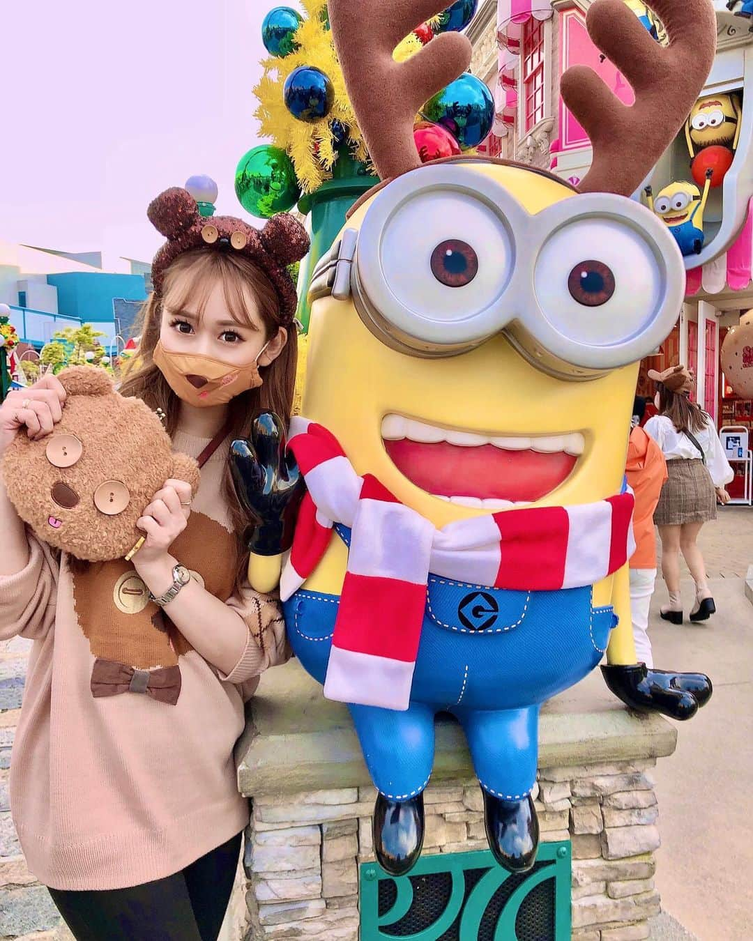 COCOのインスタグラム：「ティム🤎🤎🤎 久しぶりにユニバいってきた🧸 こんな時期ですが…🥺 ・ ・  #ユニバ #ティム #ティムコーデ #大阪 #ゲーム #youtube #アニメ #だいすき #オタク #キャバ #キャバクラ #キャバ嬢 #ホステス #ニュークラ #ニュークラ嬢 #ヘアアレンジ  #ぶりっこ #札幌 #すすきの #歌舞伎町 #六本木 #中洲 #ミナミ #北新地 #instagood #follow #l4l #selfie #ベルベ #ここぷー」