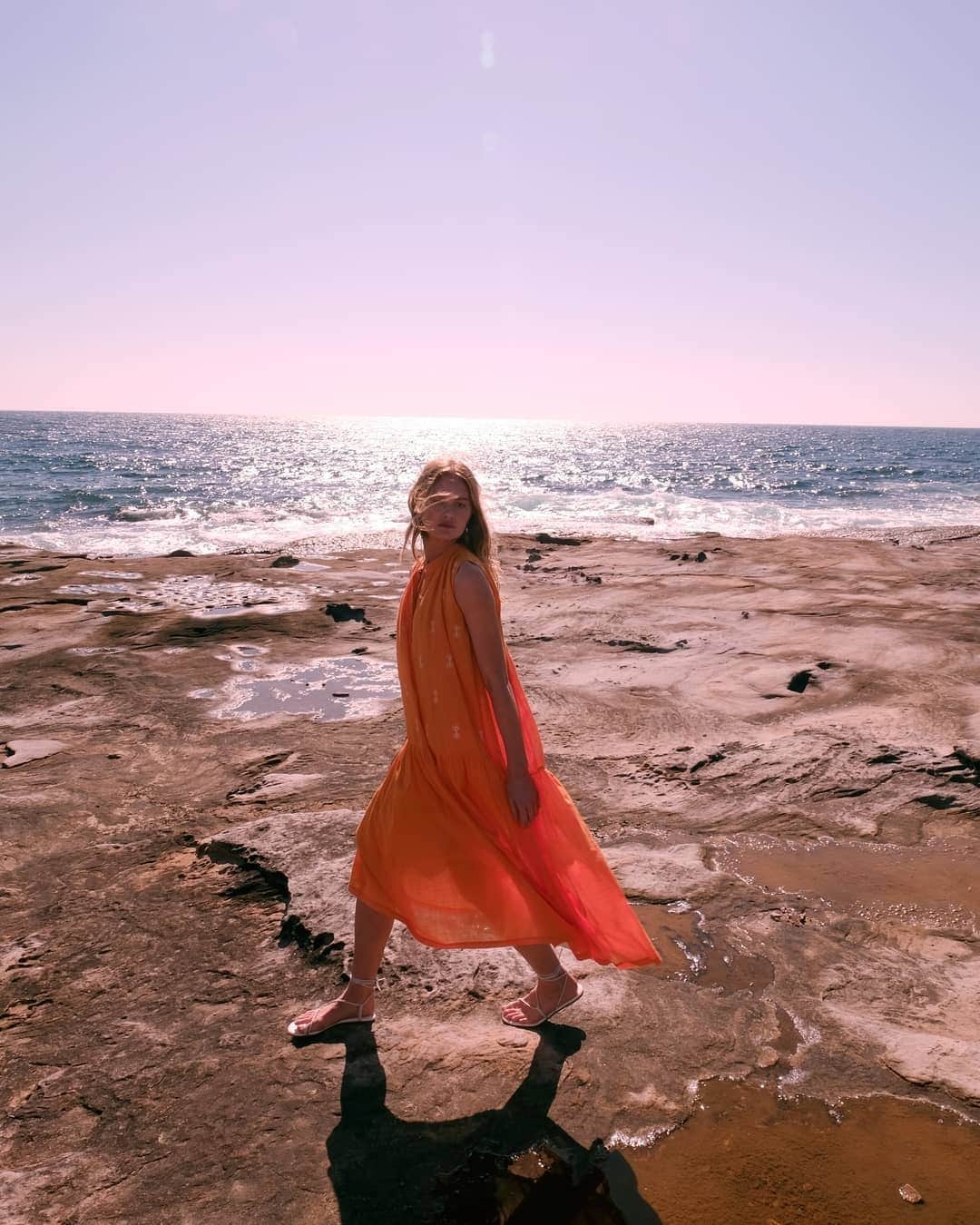 ミーガンパークのインスタグラム：「Step into the sun // discover the new Elvia story of lightweight summer pieces, embellished with simple geometric stitch work designs. Find the Elvia collection at our Fitzroy boutique and online now x」