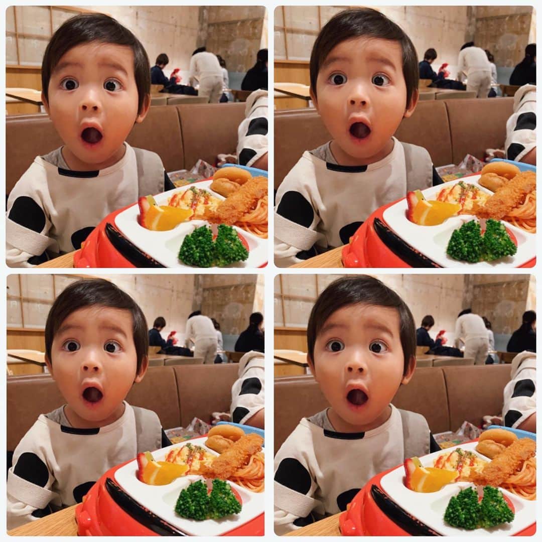 春名亜美さんのインスタグラム写真 - (春名亜美Instagram)「@yorkys_brunch のお子様ランチに感動しすぎて、この顔🤣 これは嬉しいよね。 わかる。 ・ ・ ・ #次男 #3歳4ヶ月 #yorkysbrunch #お子様ランチ」11月18日 15時50分 - amiharunaami