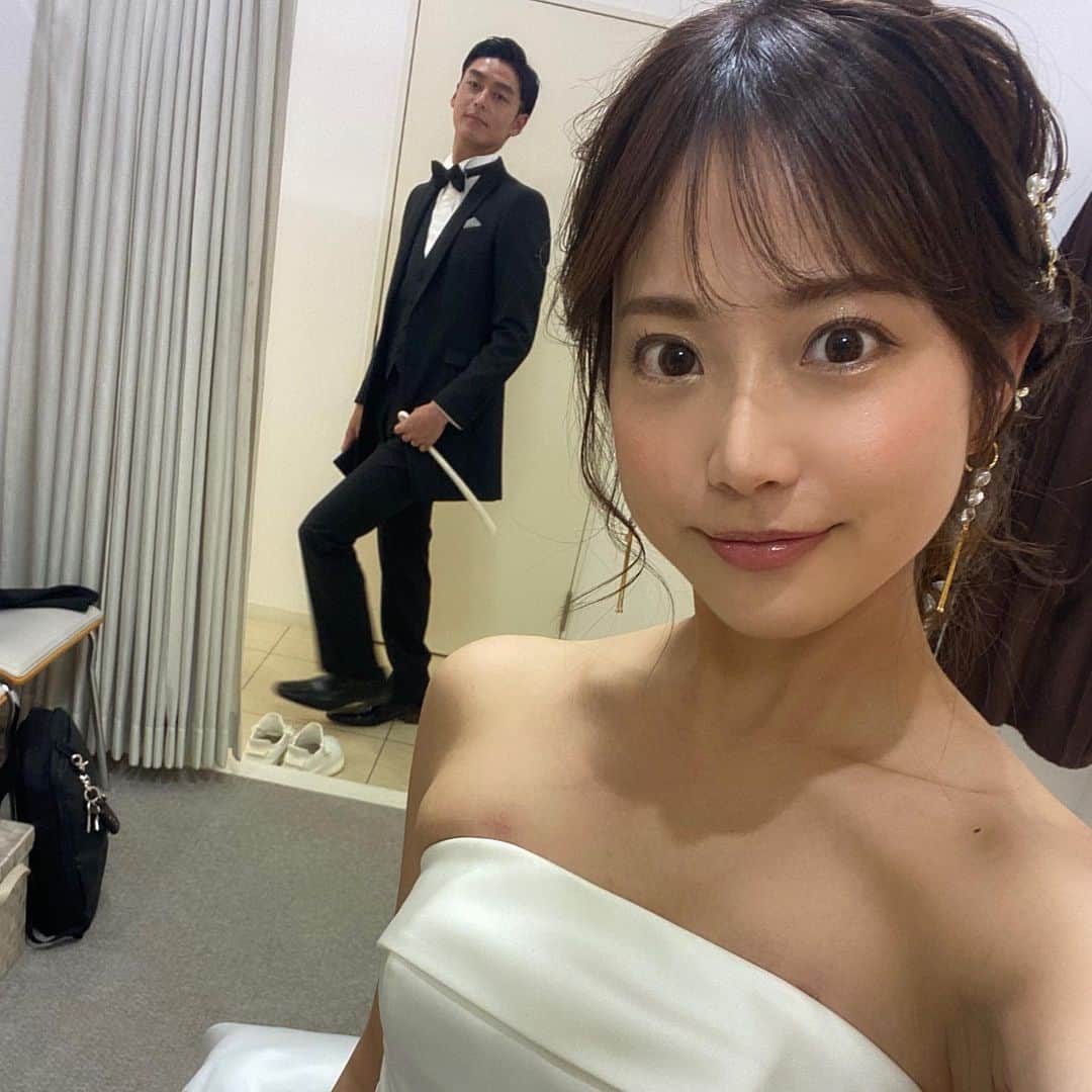 麻倉みなのインスタグラム：「撮影してきたよ❤︎ #前撮り #フォトウェディング  #洋装 #和装 #ブライダルヘア  #ブライダルアクセサリー  #ヘアアレンジ  #シースルーバング」